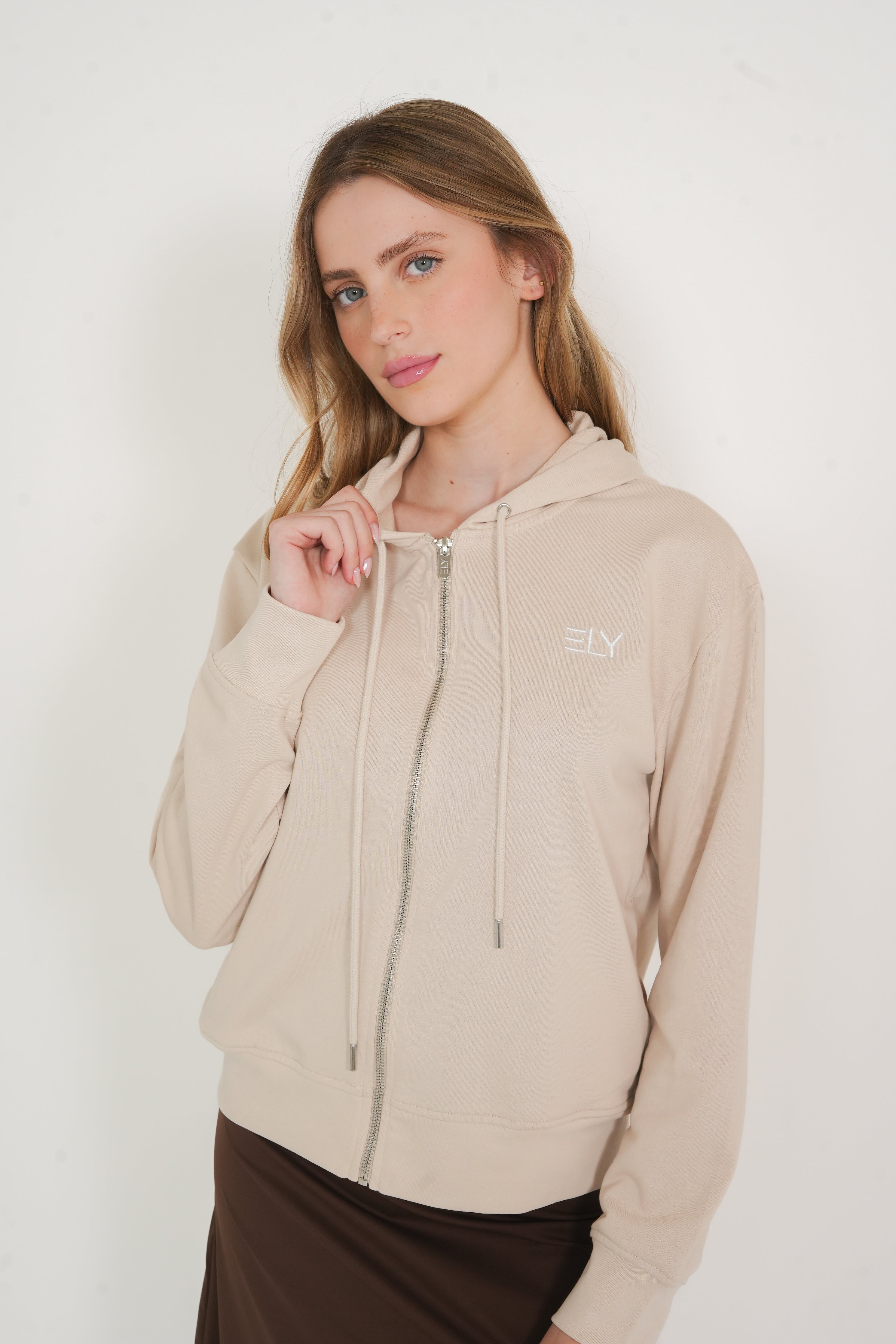 ELY Relaxed Full-Zip Hoodie