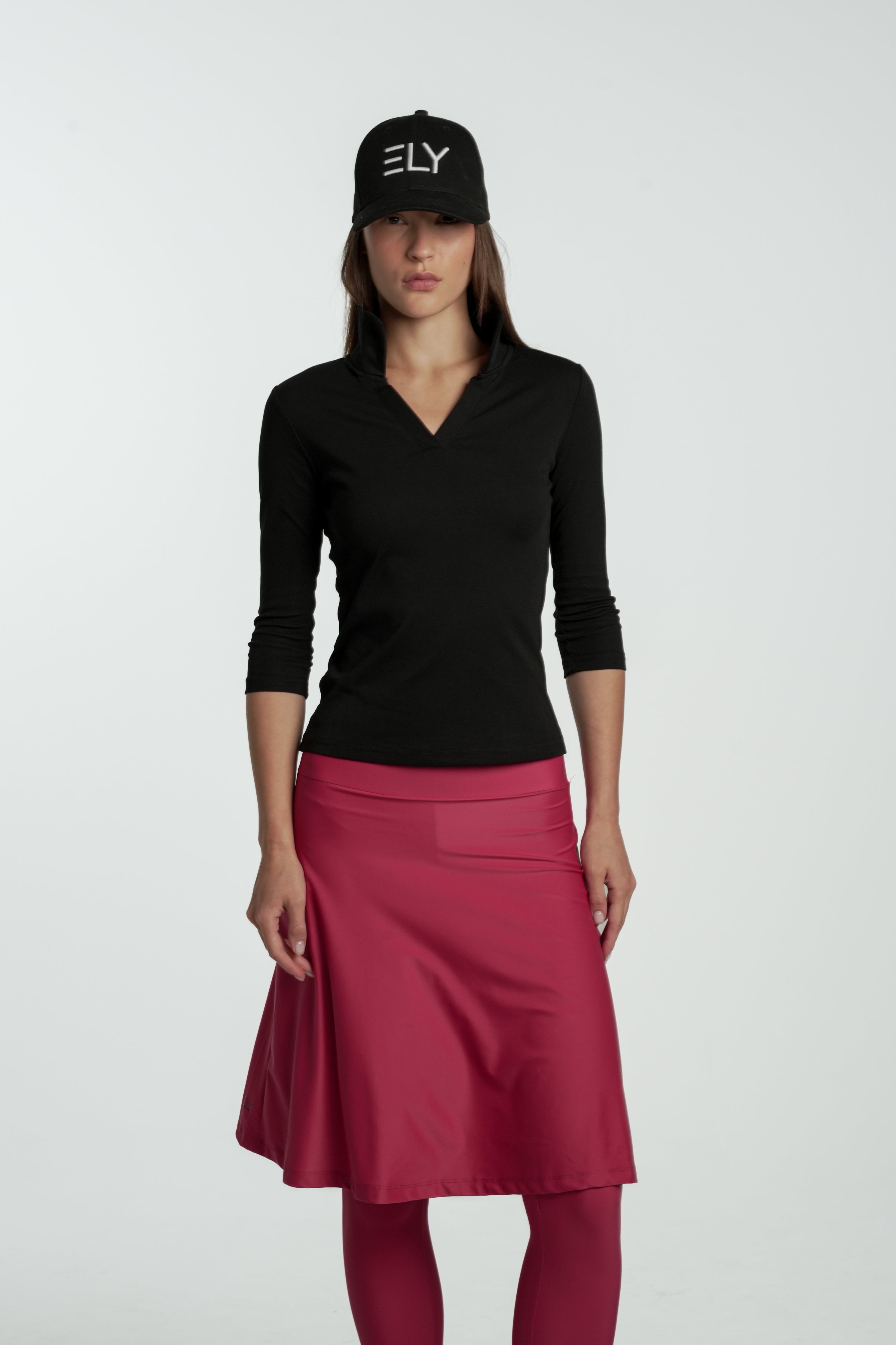 High-Waist Skirt Knee-Length Skirted Legging