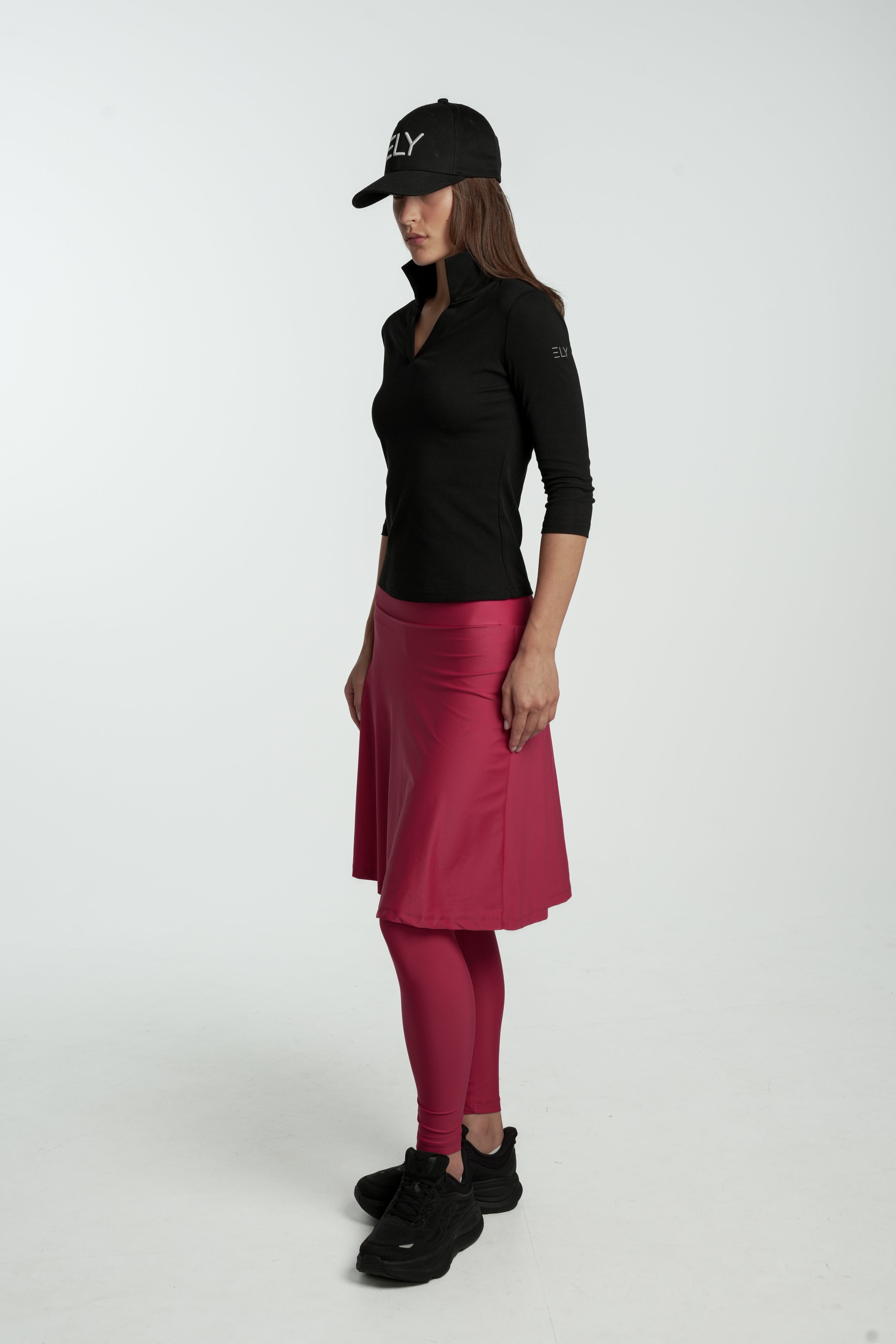 High-Waist Skirt Knee-Length Skirted Legging