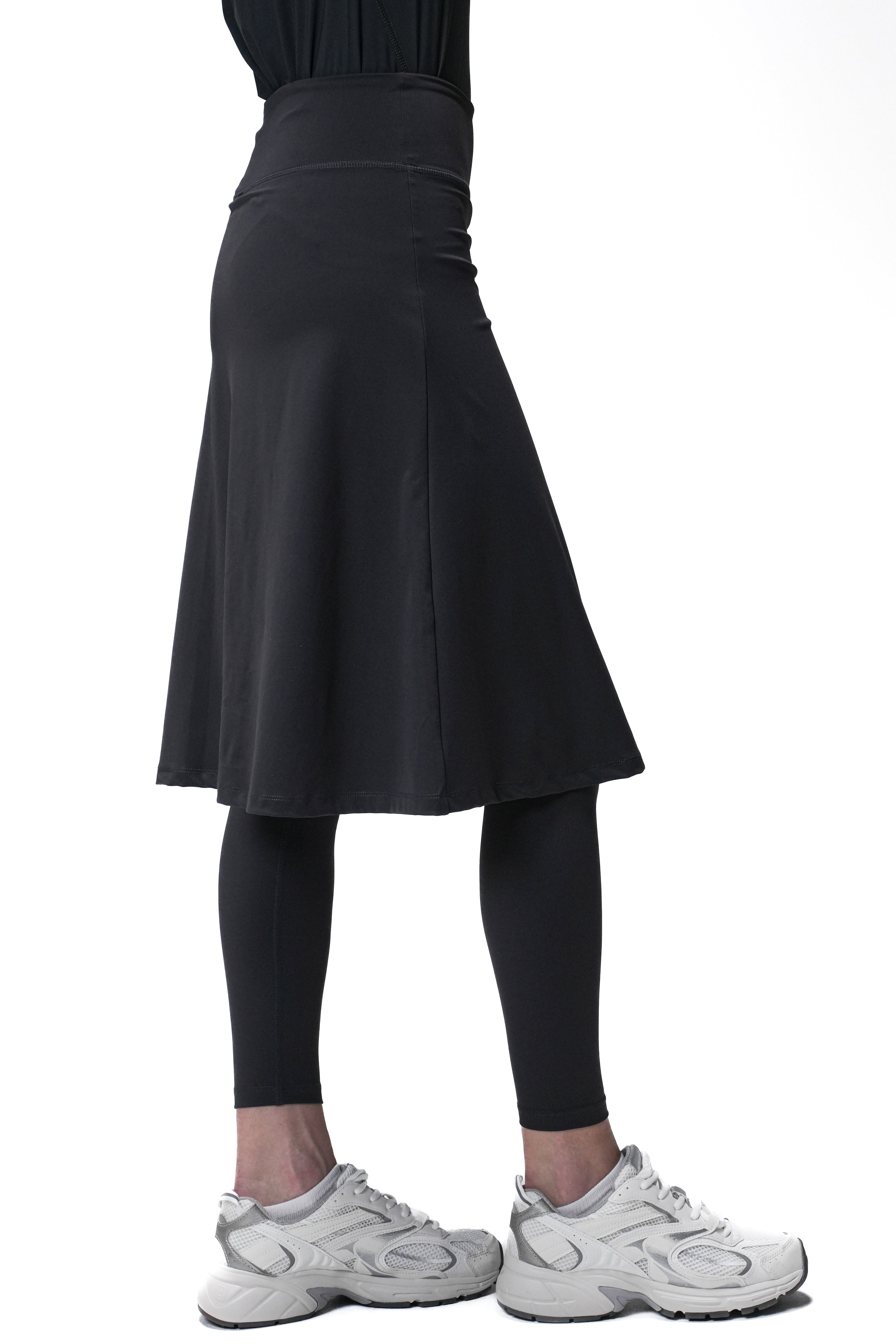 Legging-Jupe LUX Motion Taille Haute avec Poches – Longueur sous les Genoux