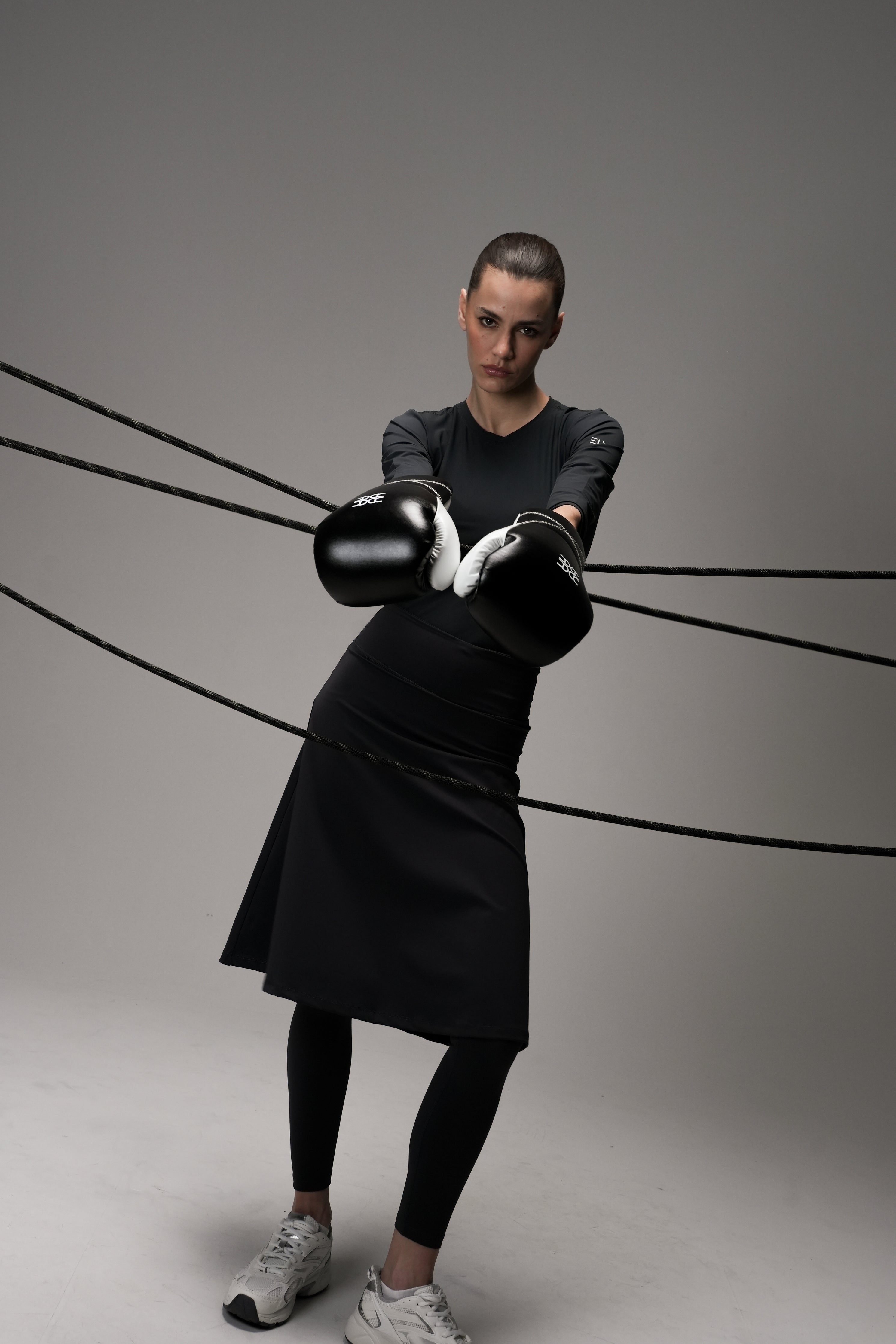 LUX Motion High-Waist Skirted Legging with Pockets - Below Knee