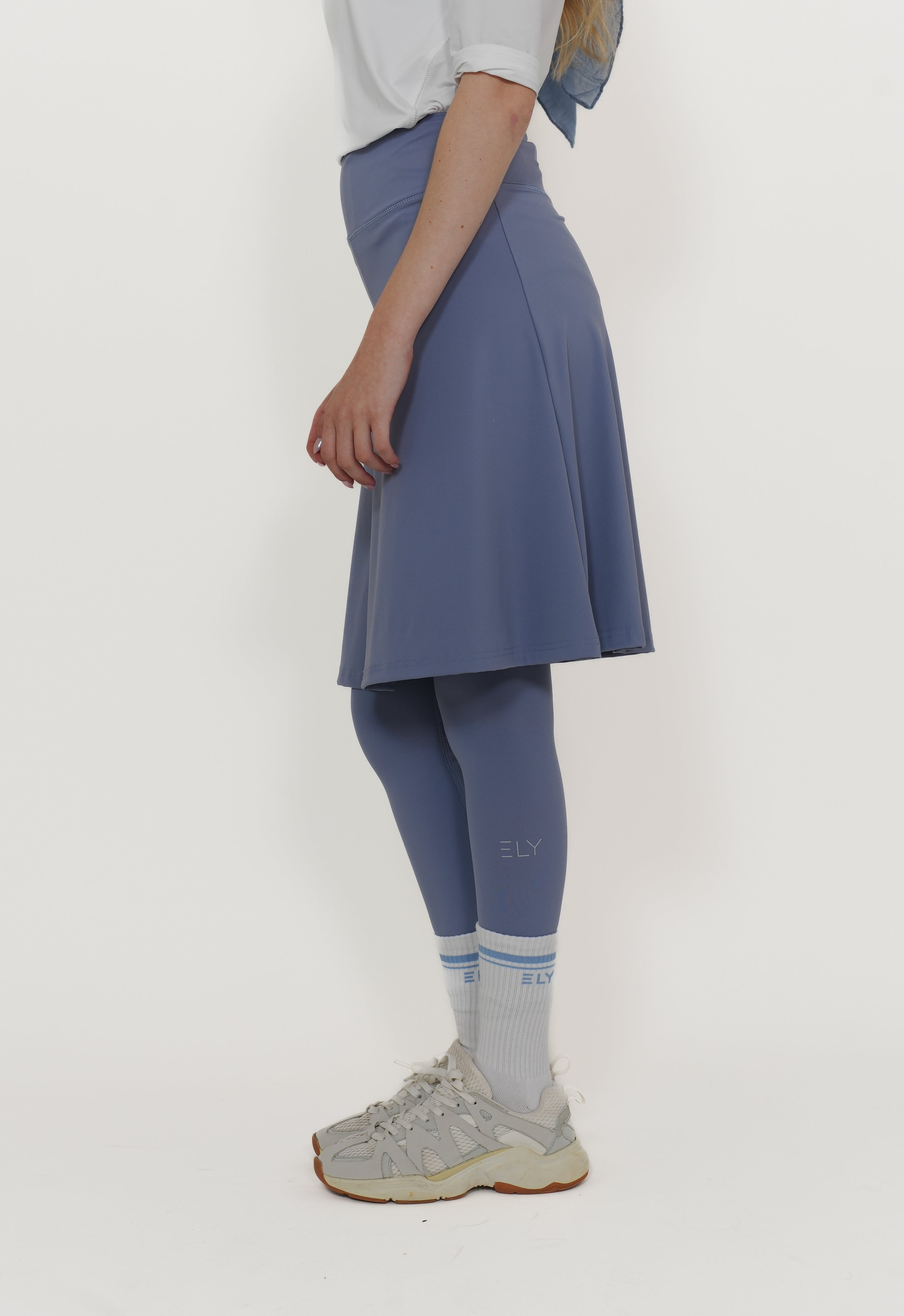 LUX Motion High-Waist Skirted Legging with Pockets - Above Knee