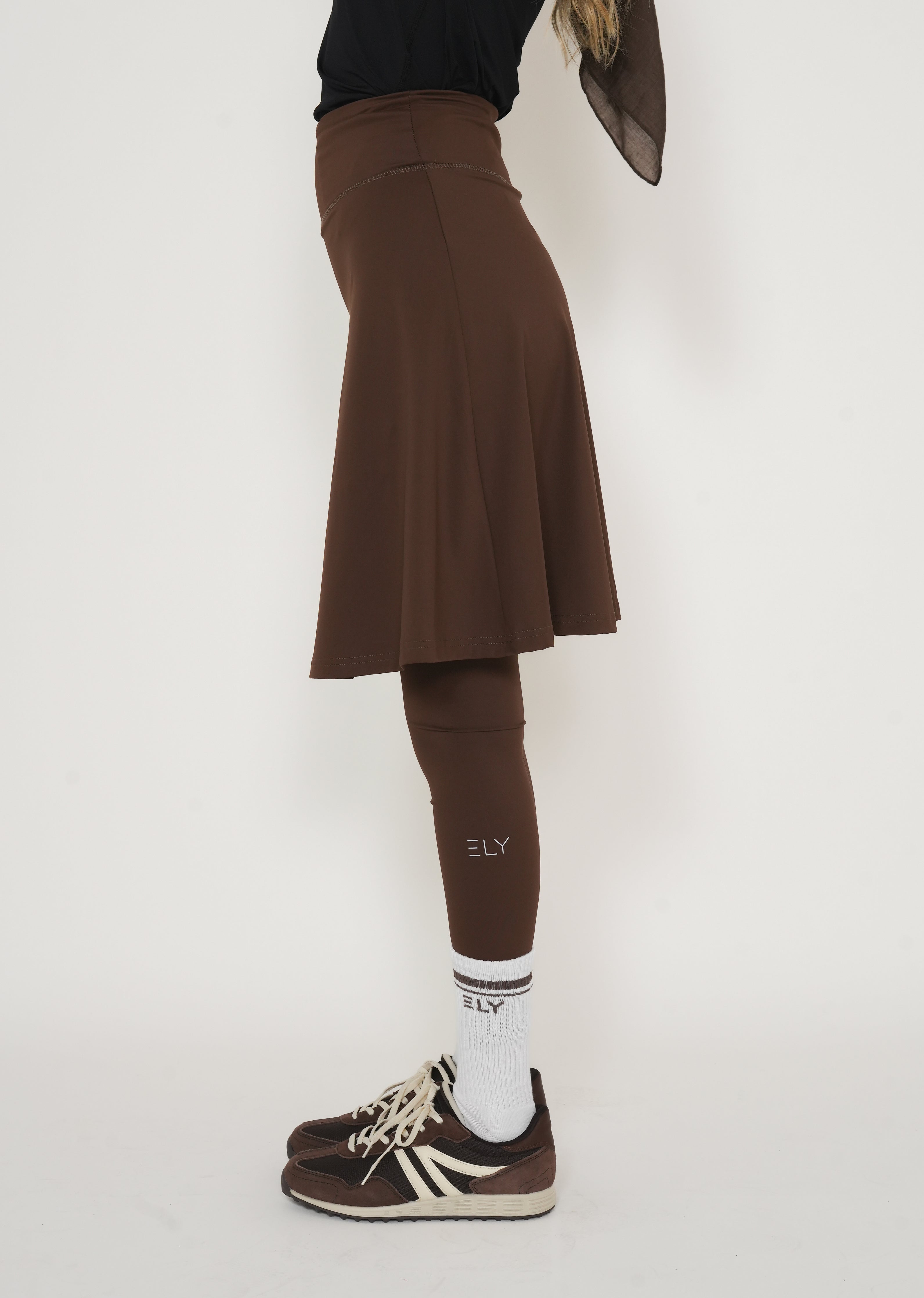 LUX Motion High-Waist Skirted Legging with Pockets - Above Knee