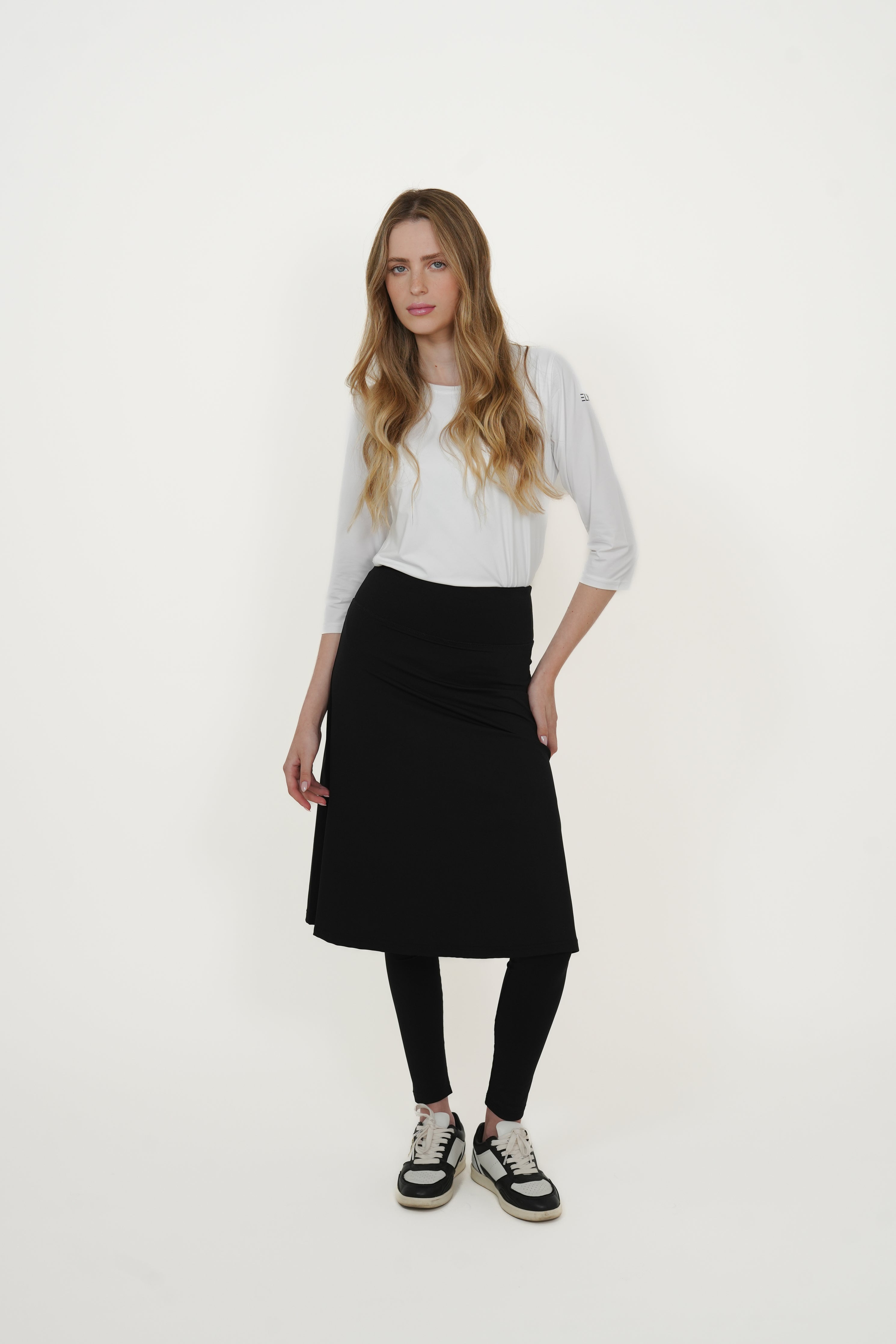 LUX Motion High-Waist Skirted Legging with Pockets - Below Knee