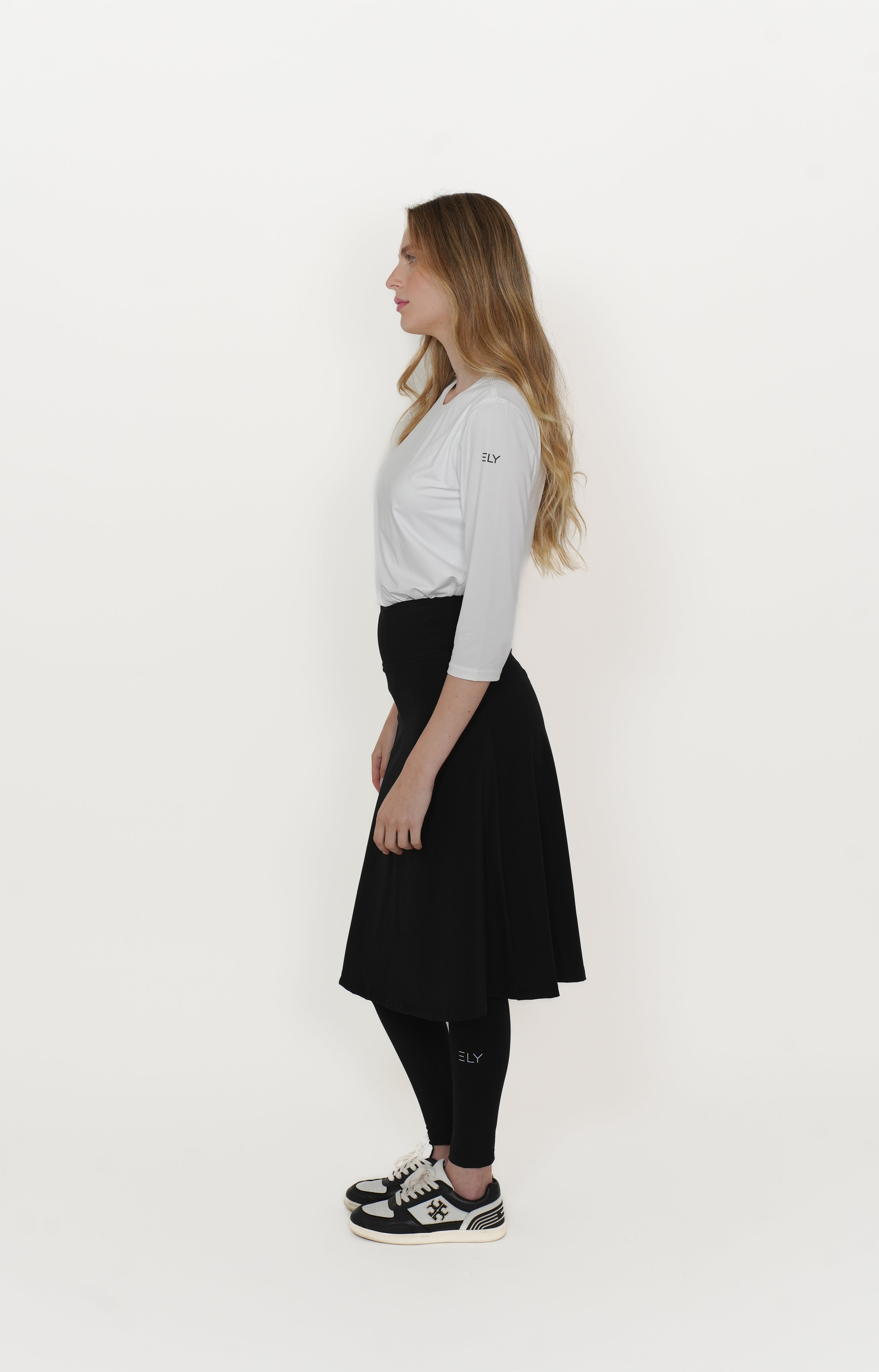 LUX Motion High-Waist Skirted Legging with Pockets - Below Knee