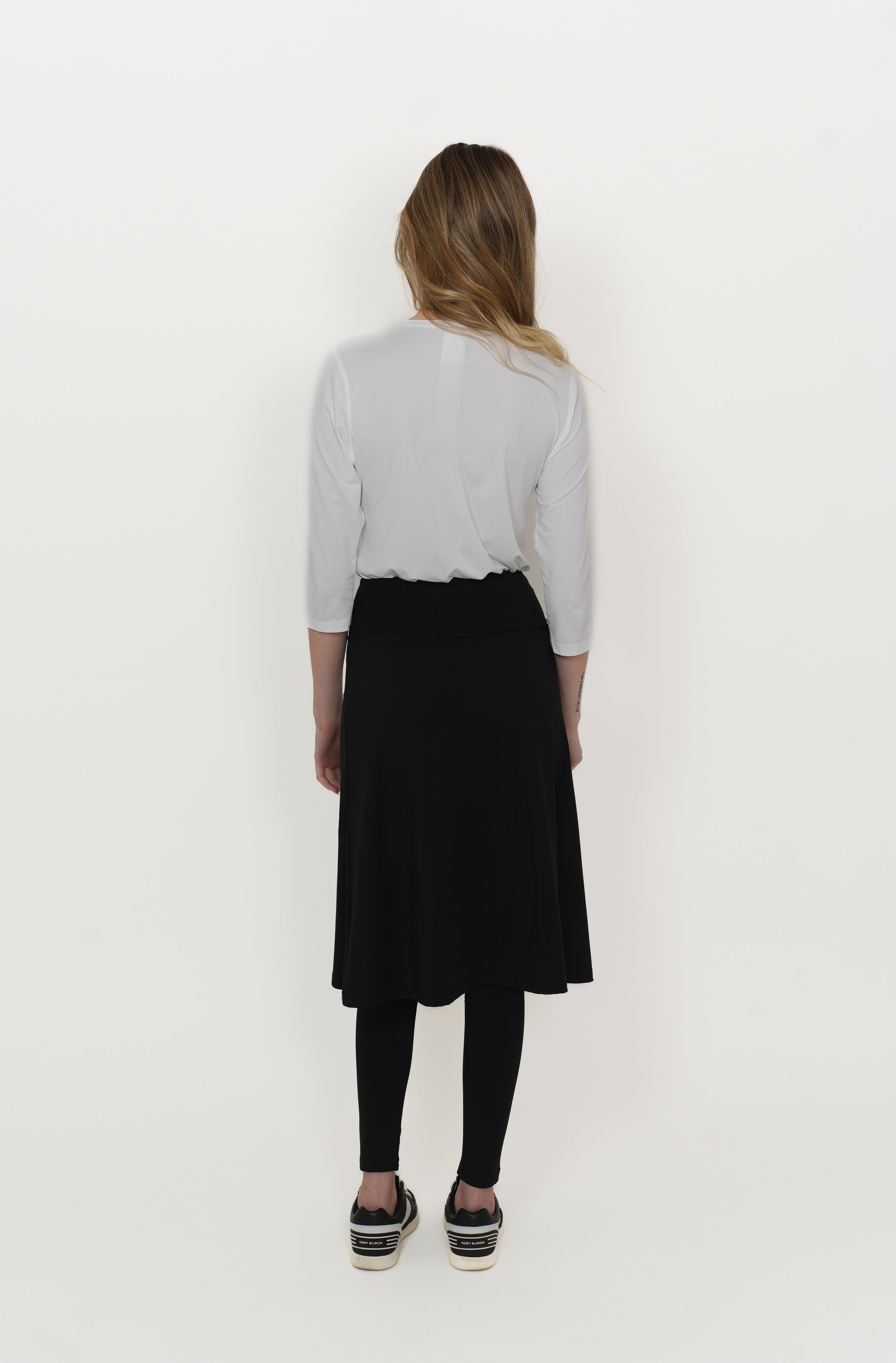 LUX Motion High-Waist Skirted Legging with Pockets - Below Knee