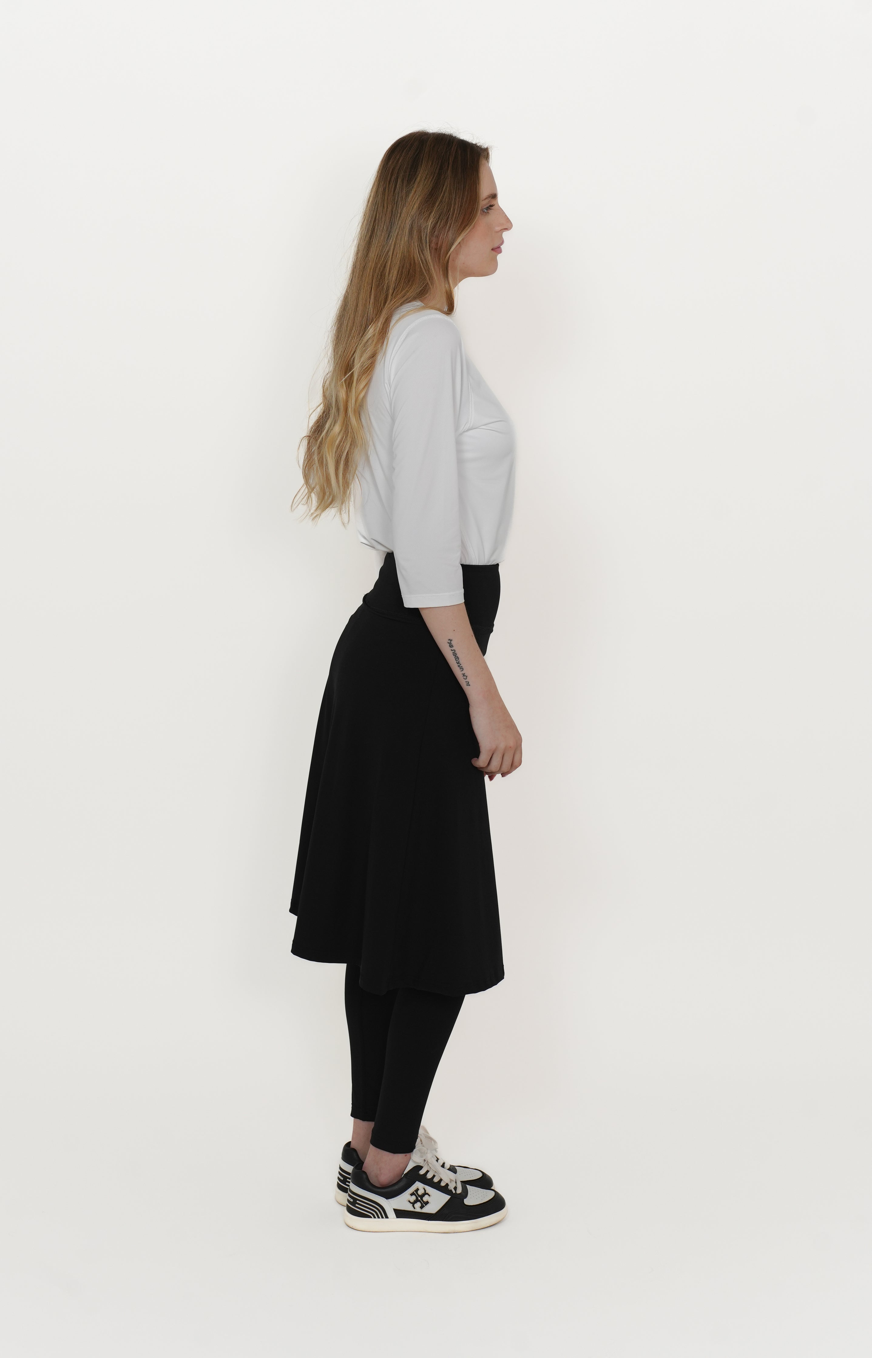 LUX Motion High-Waist Skirted Legging with Pockets - Below Knee