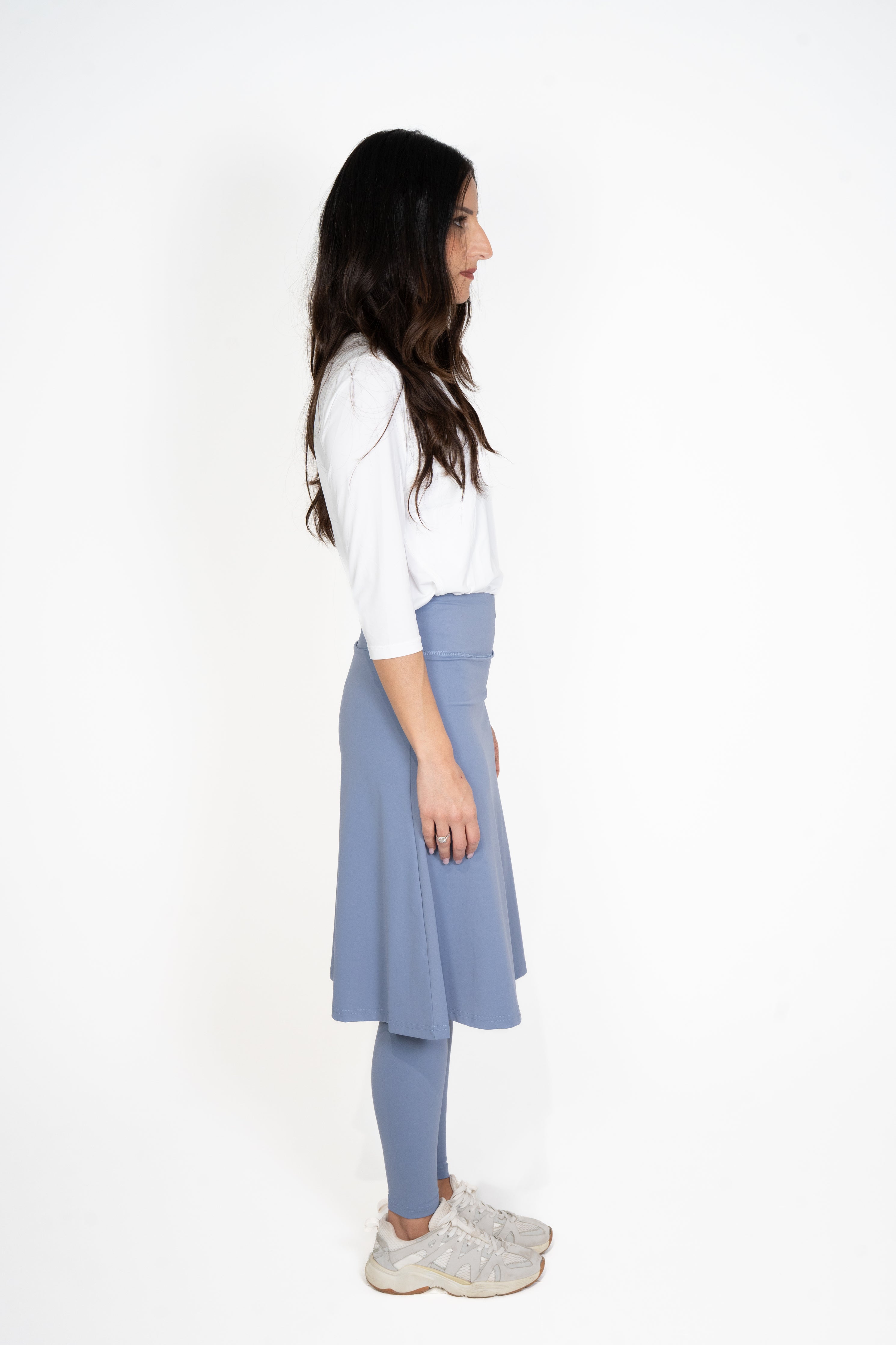 Legging-Jupe LUX Motion Taille Haute avec Poches – Longueur sous les Genoux