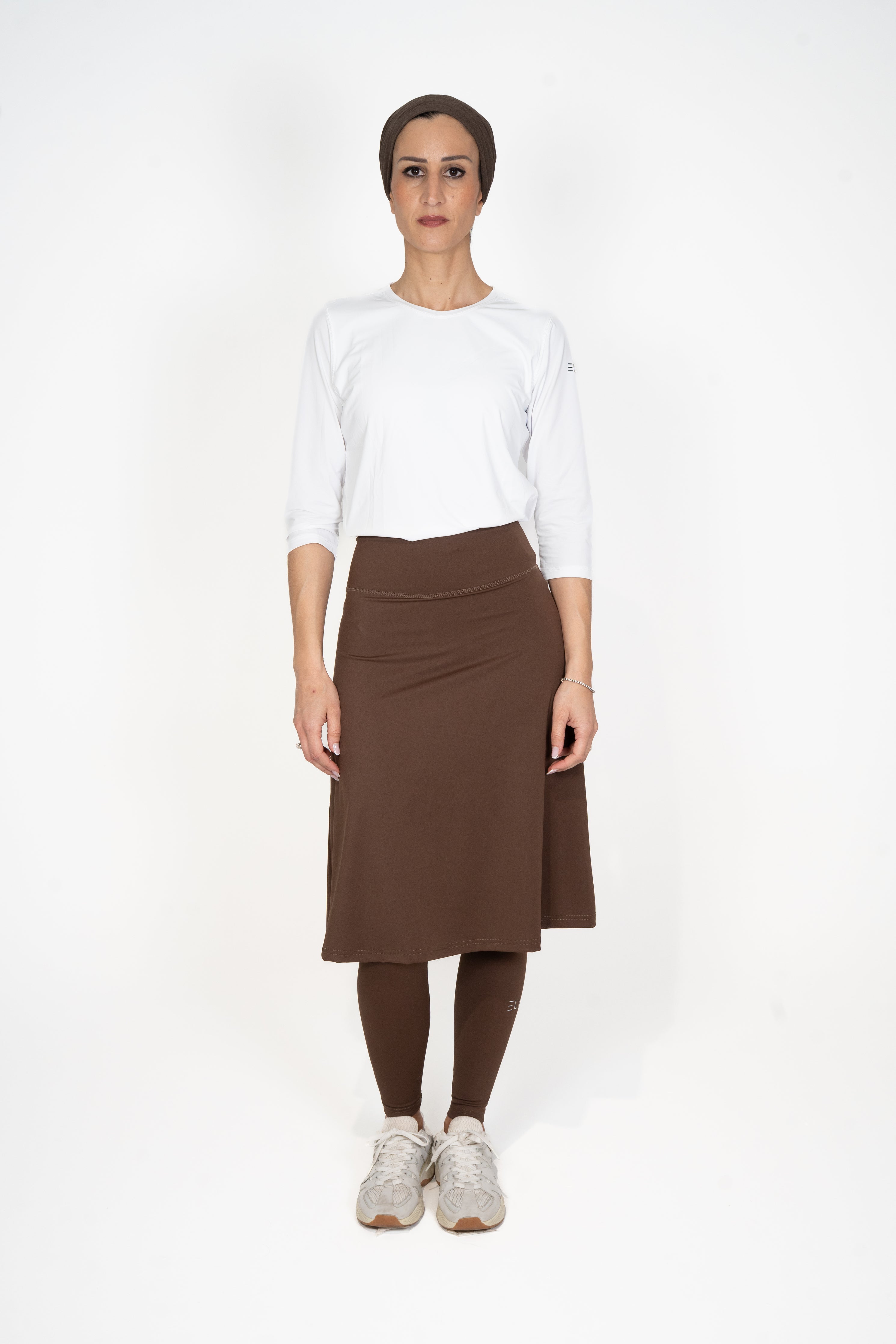 LUX Motion High-Waist Skirted Legging with Pockets - Below Knee