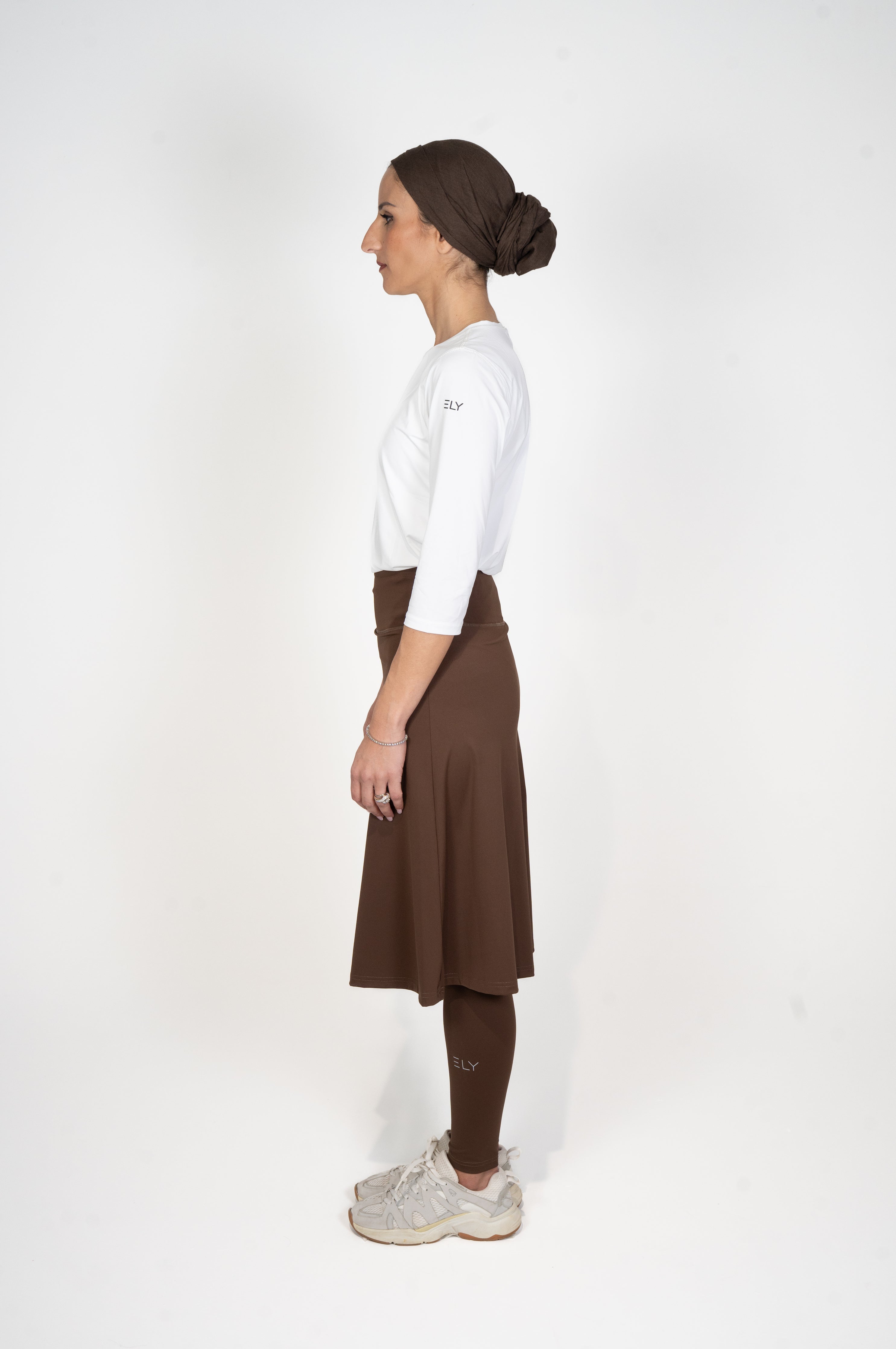 LUX Motion High-Waist Skirted Legging with Pockets - Below Knee