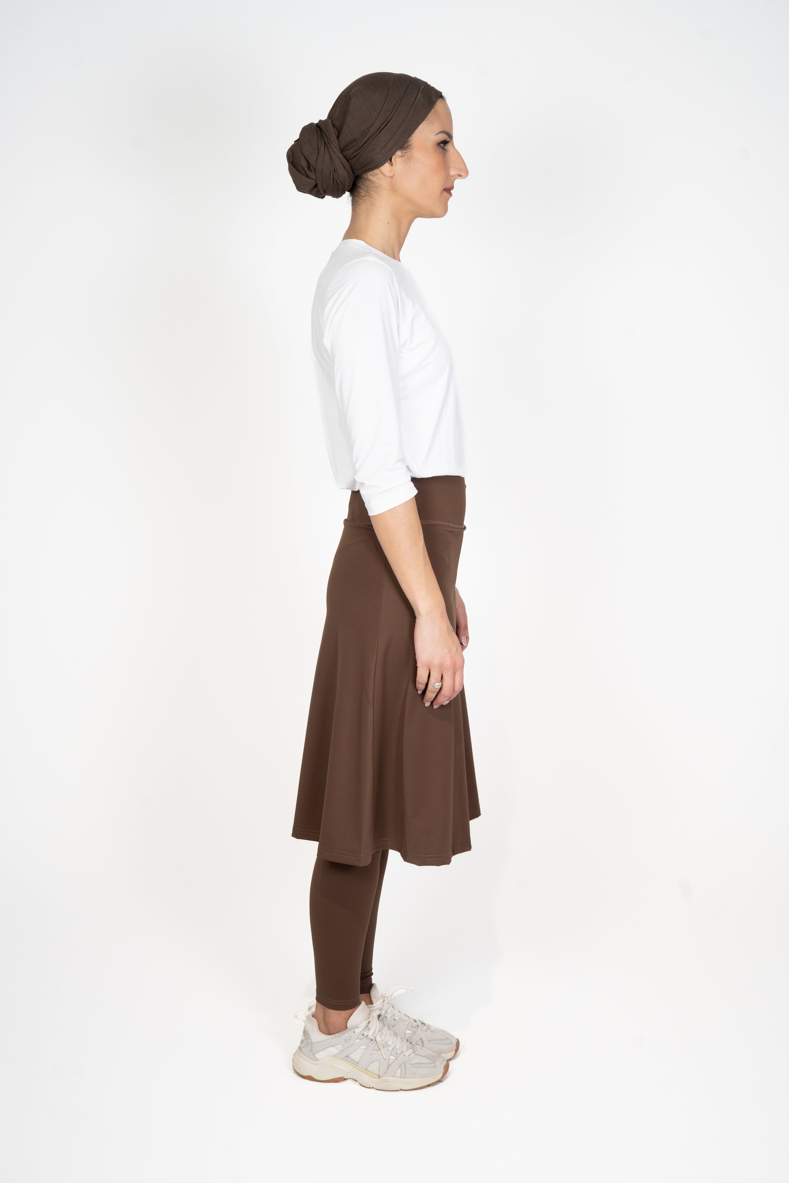 LUX Motion High-Waist Skirted Legging with Pockets - Below Knee