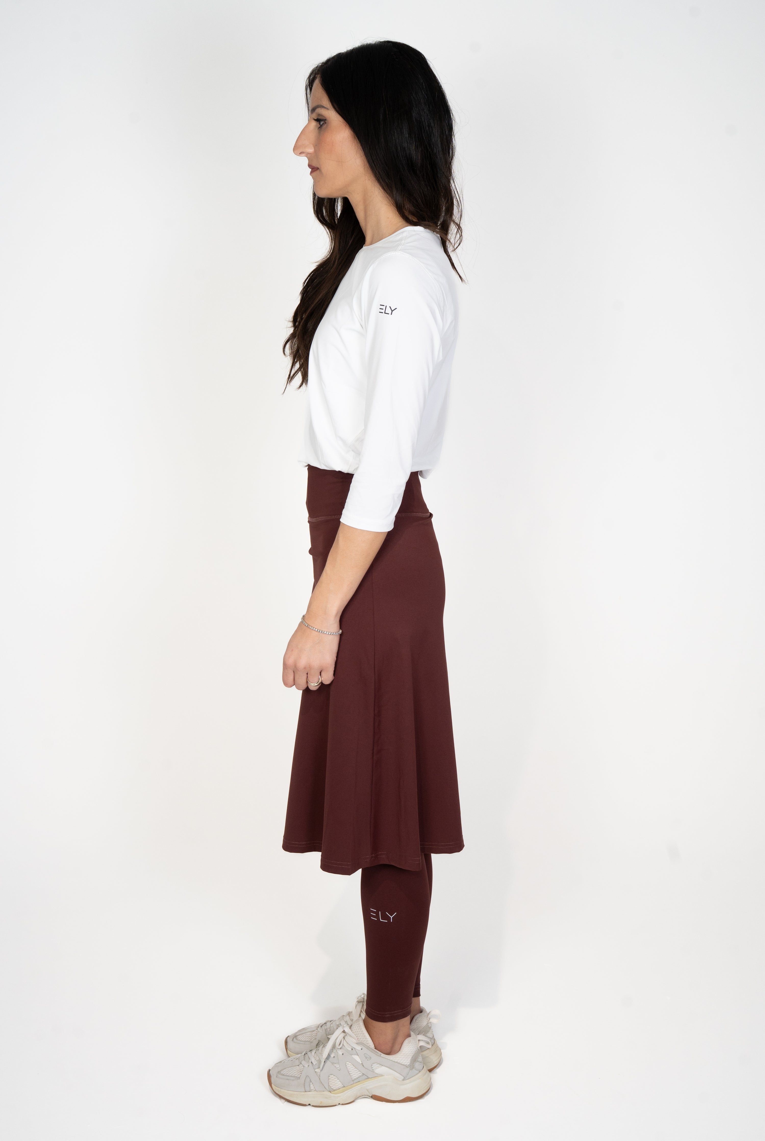 Legging-Jupe LUX Motion Taille Haute avec Poches – Longueur sous les Genoux
