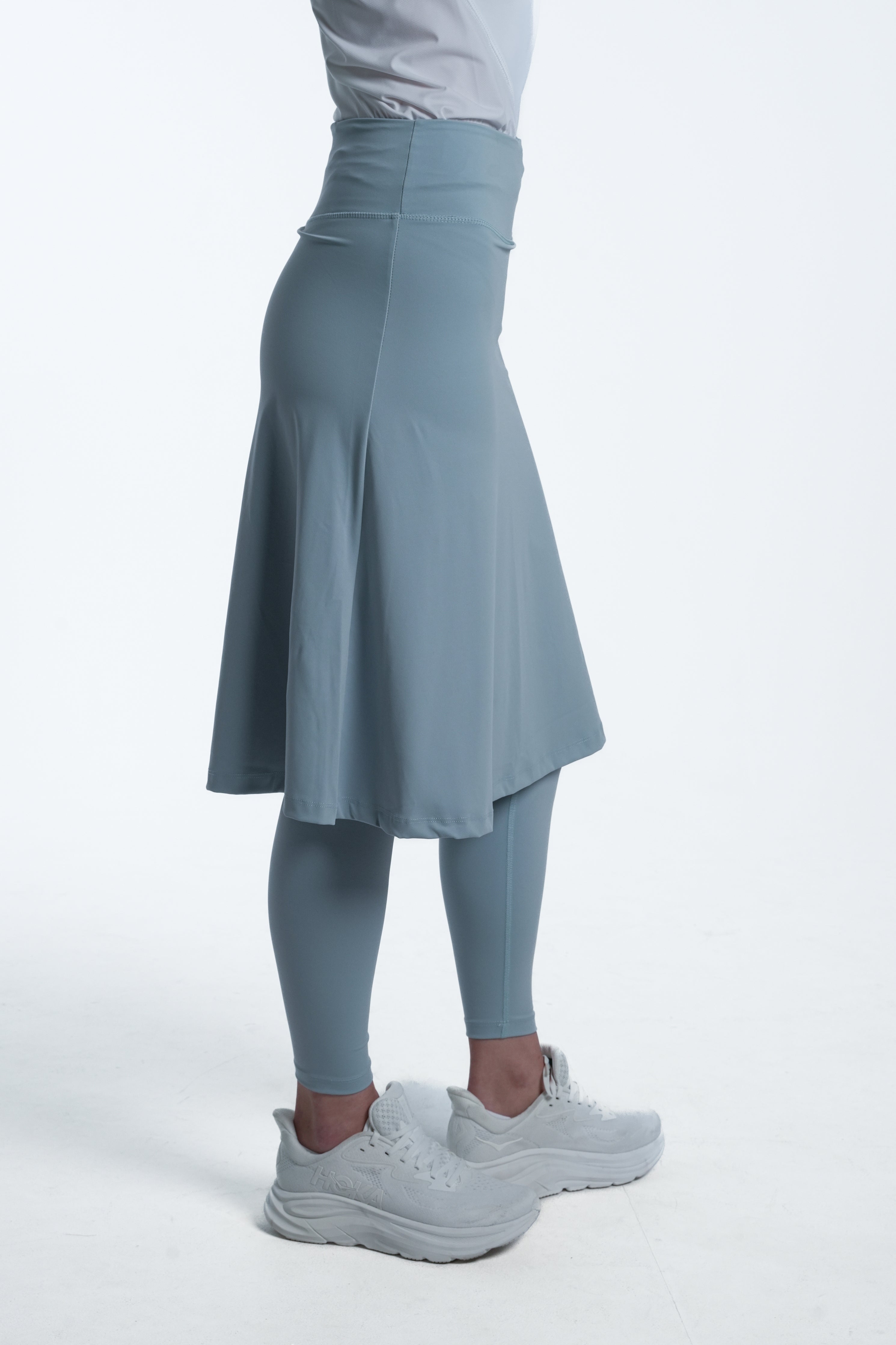 LUX Motion High-Waist Skirted Legging with Pockets - Below Knee