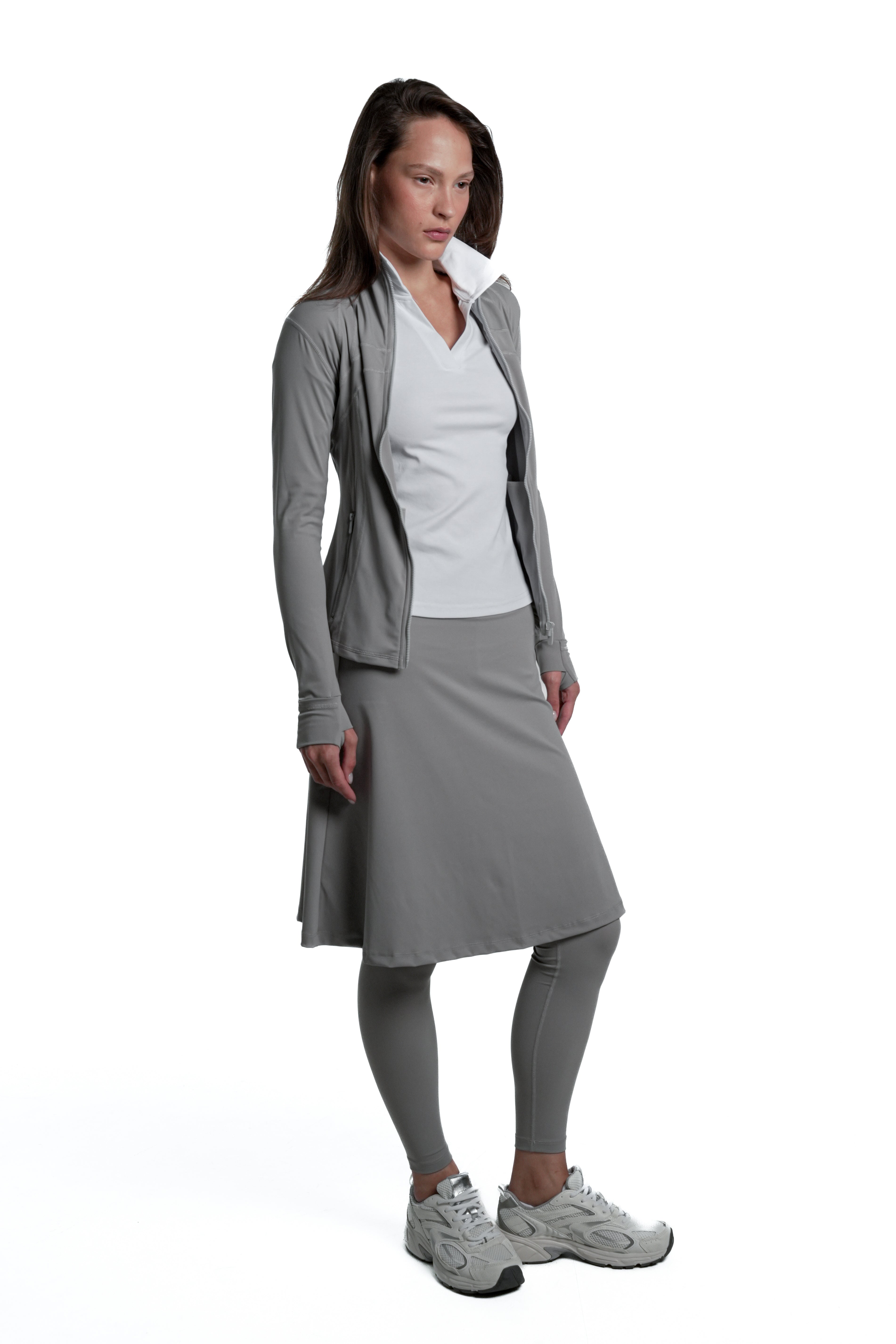 LUX Motion High-Waist Skirted Legging with Pockets - Below Knee
