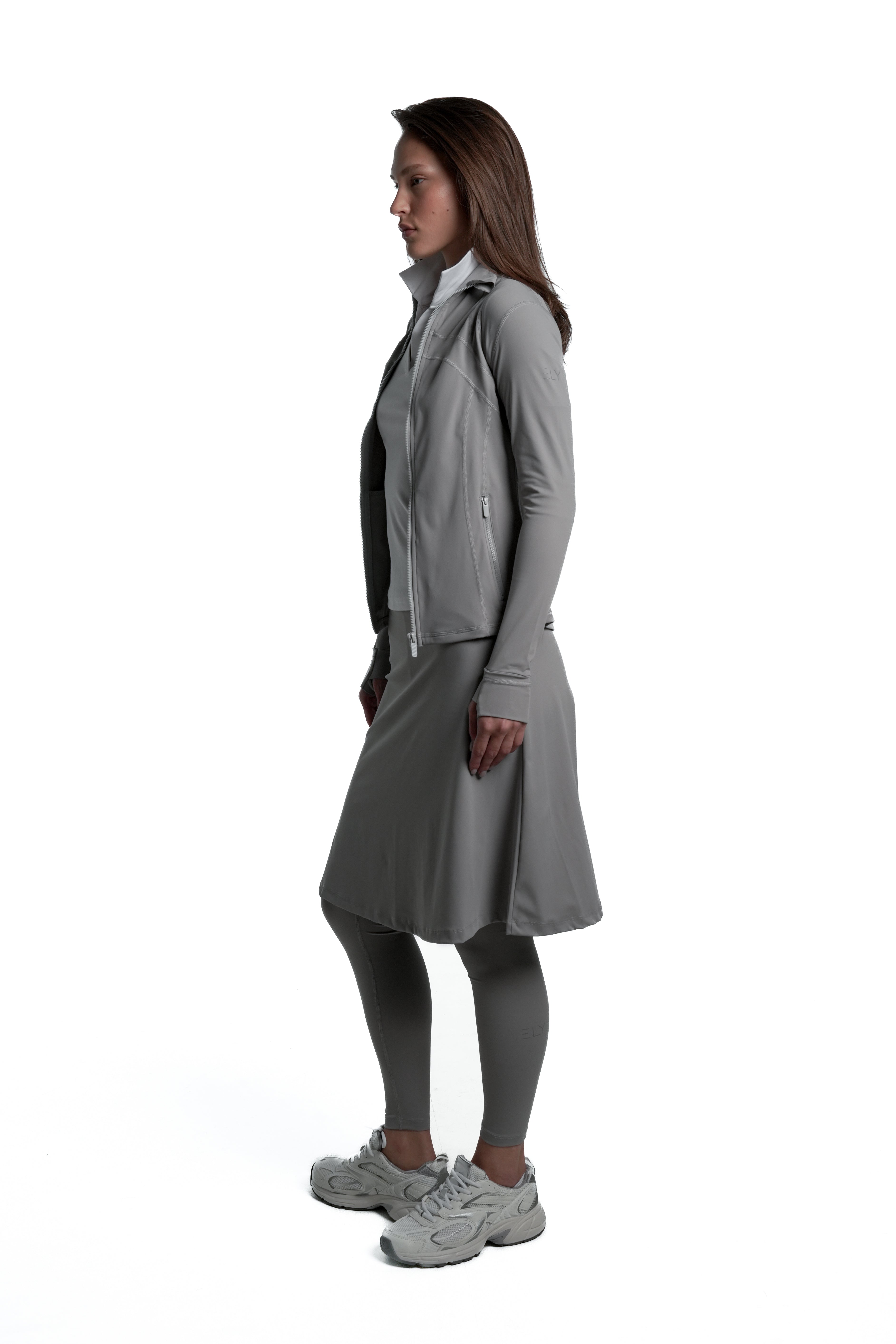 LUX Motion High-Waist Skirted Legging with Pockets - Below Knee