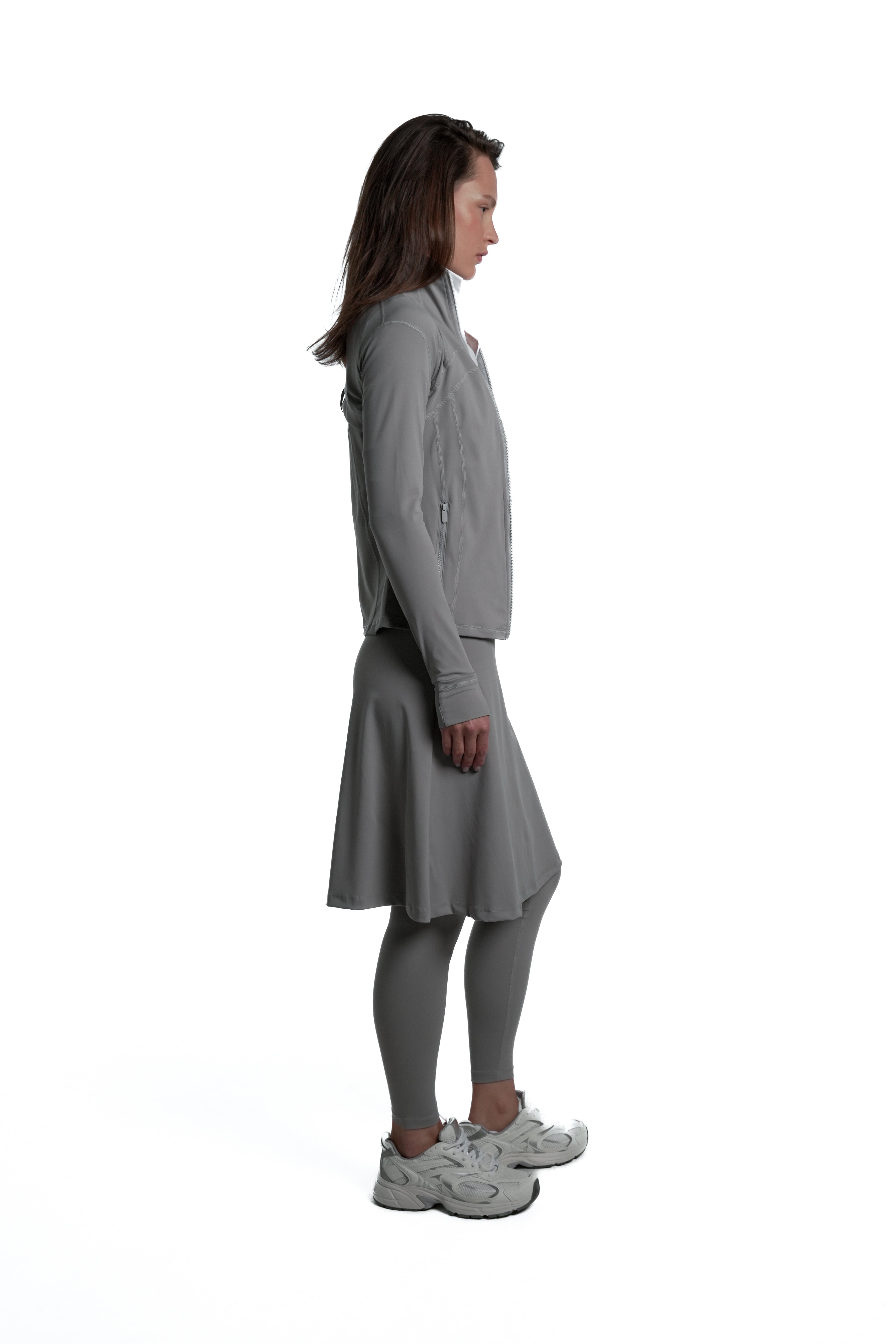 LUX Motion High-Waist Skirted Legging with Pockets - Below Knee