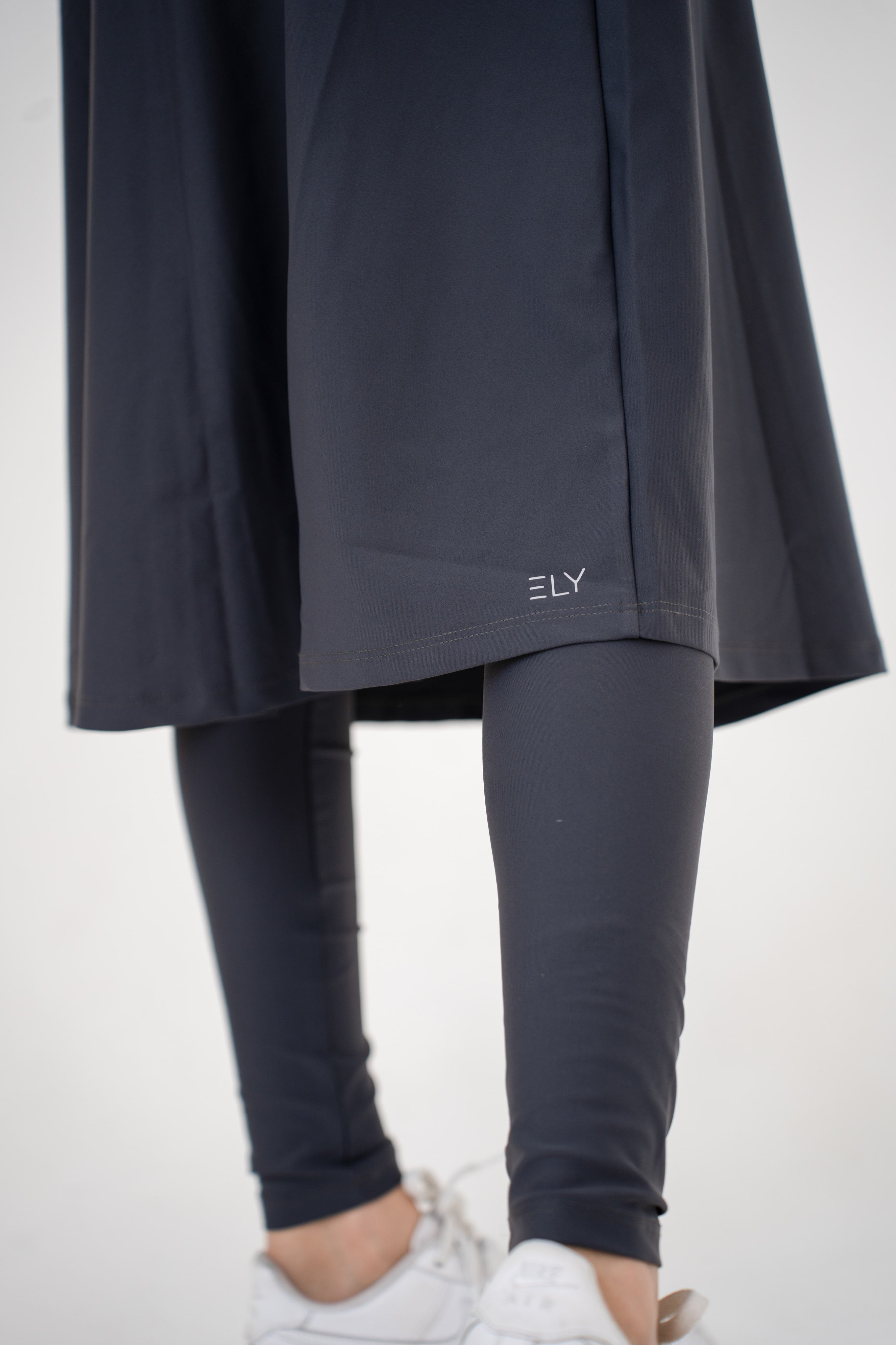 High-Waist Skirt Below Knee-Length Skirted Legging