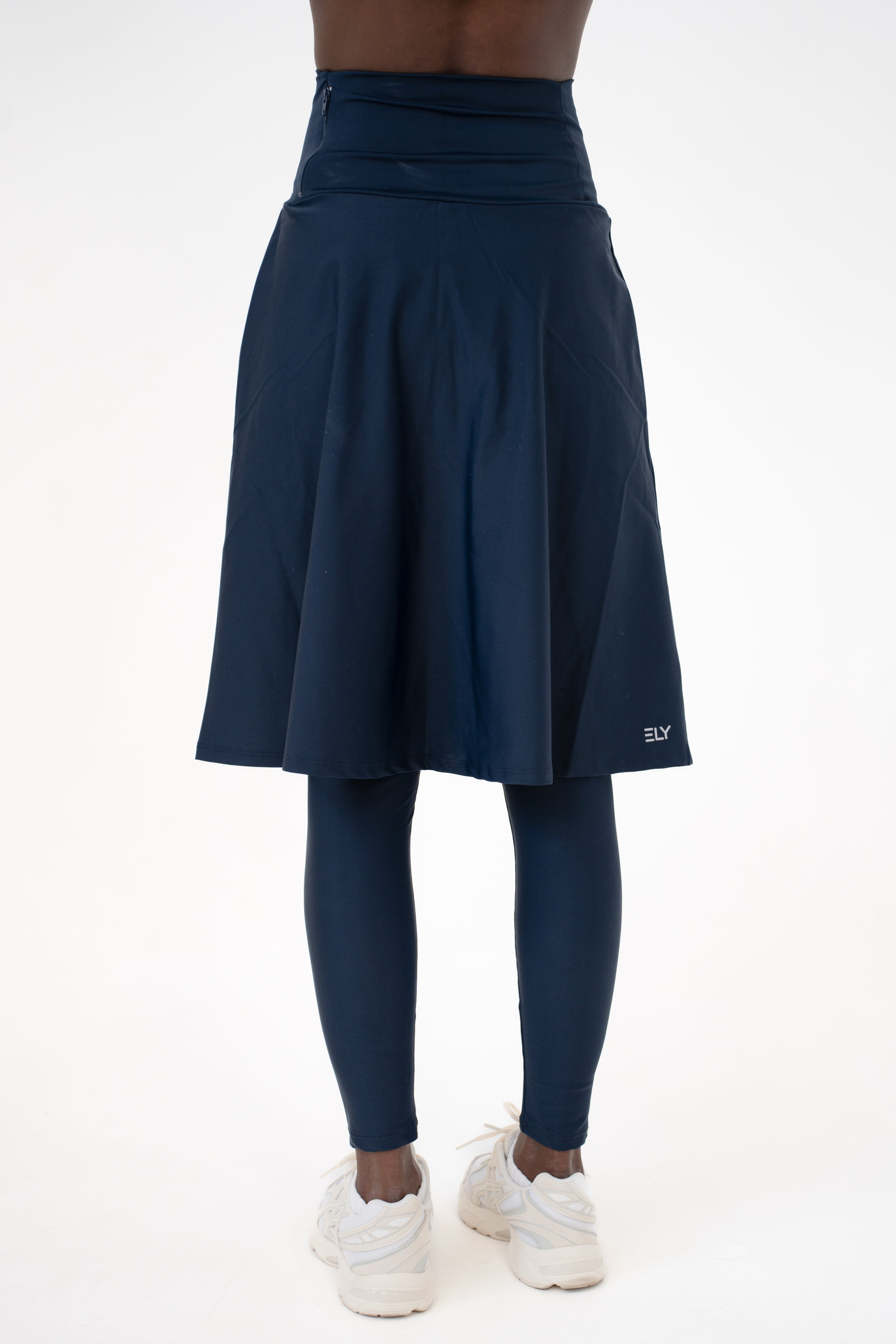 High-Waist Skirt Knee-Length Skirted Legging