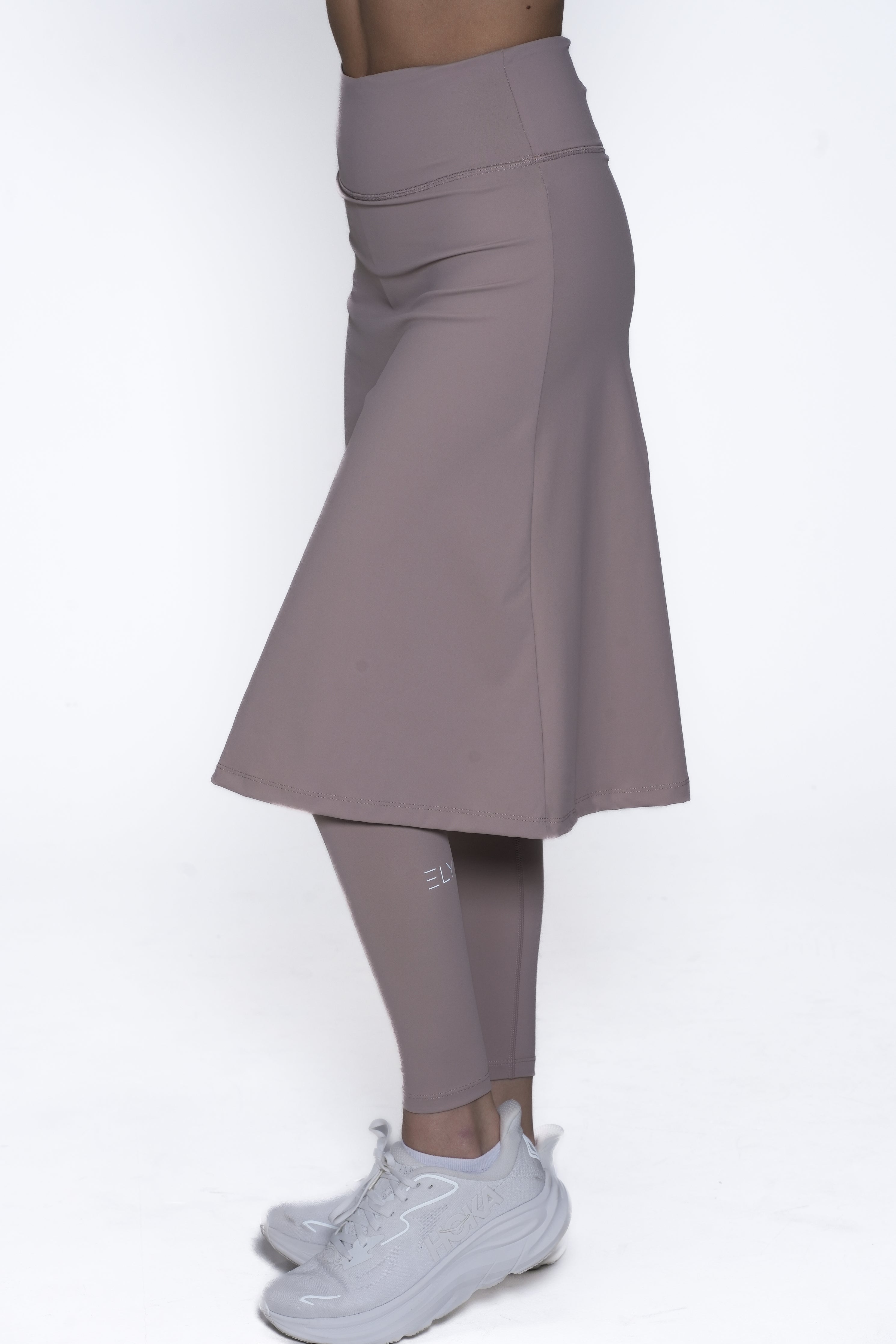 LUX Motion High-Waist Skirted Legging with Pockets - Below Knee