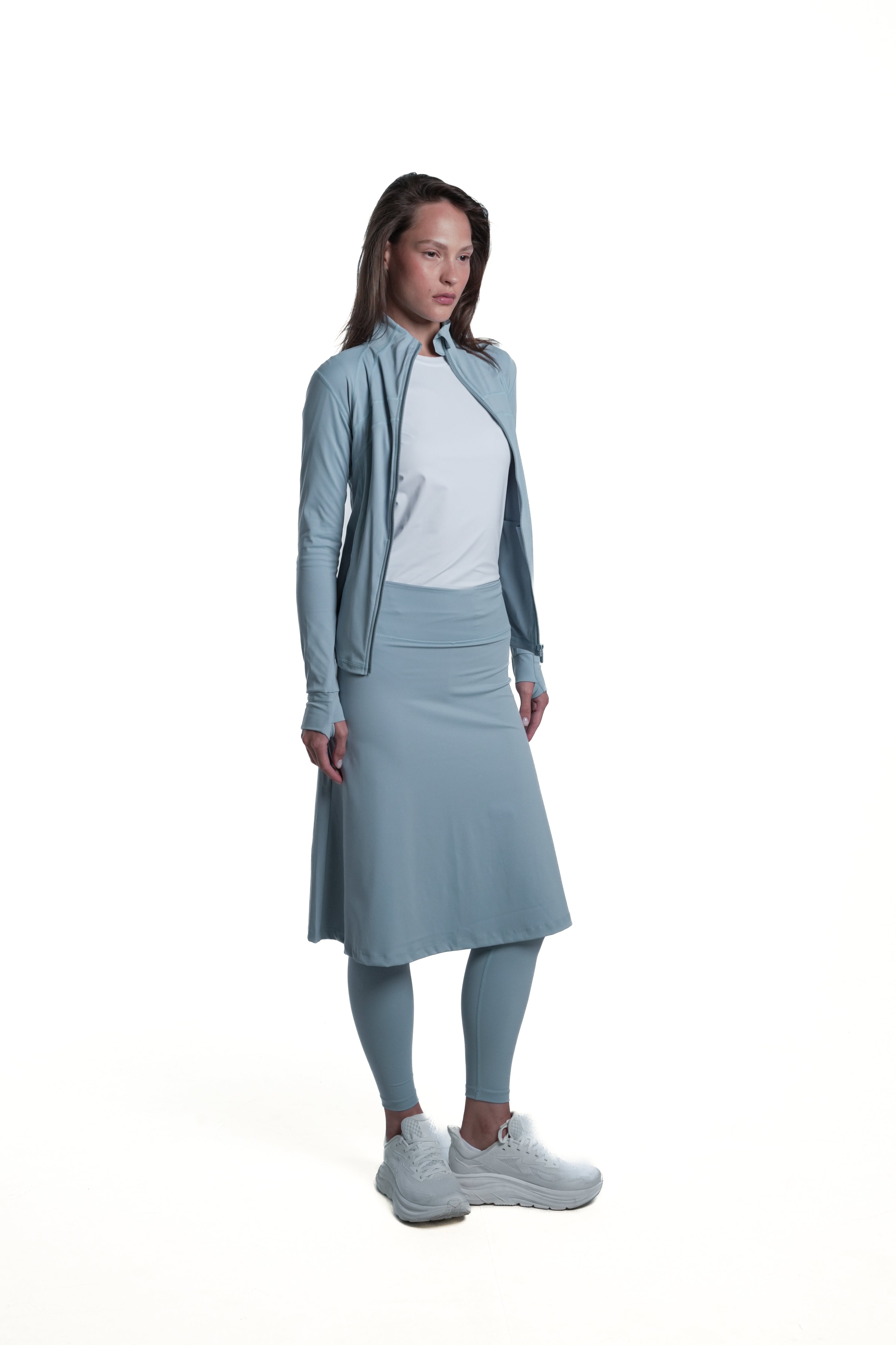 LUX Motion High-Waist Skirted Legging with Pockets - Below Knee