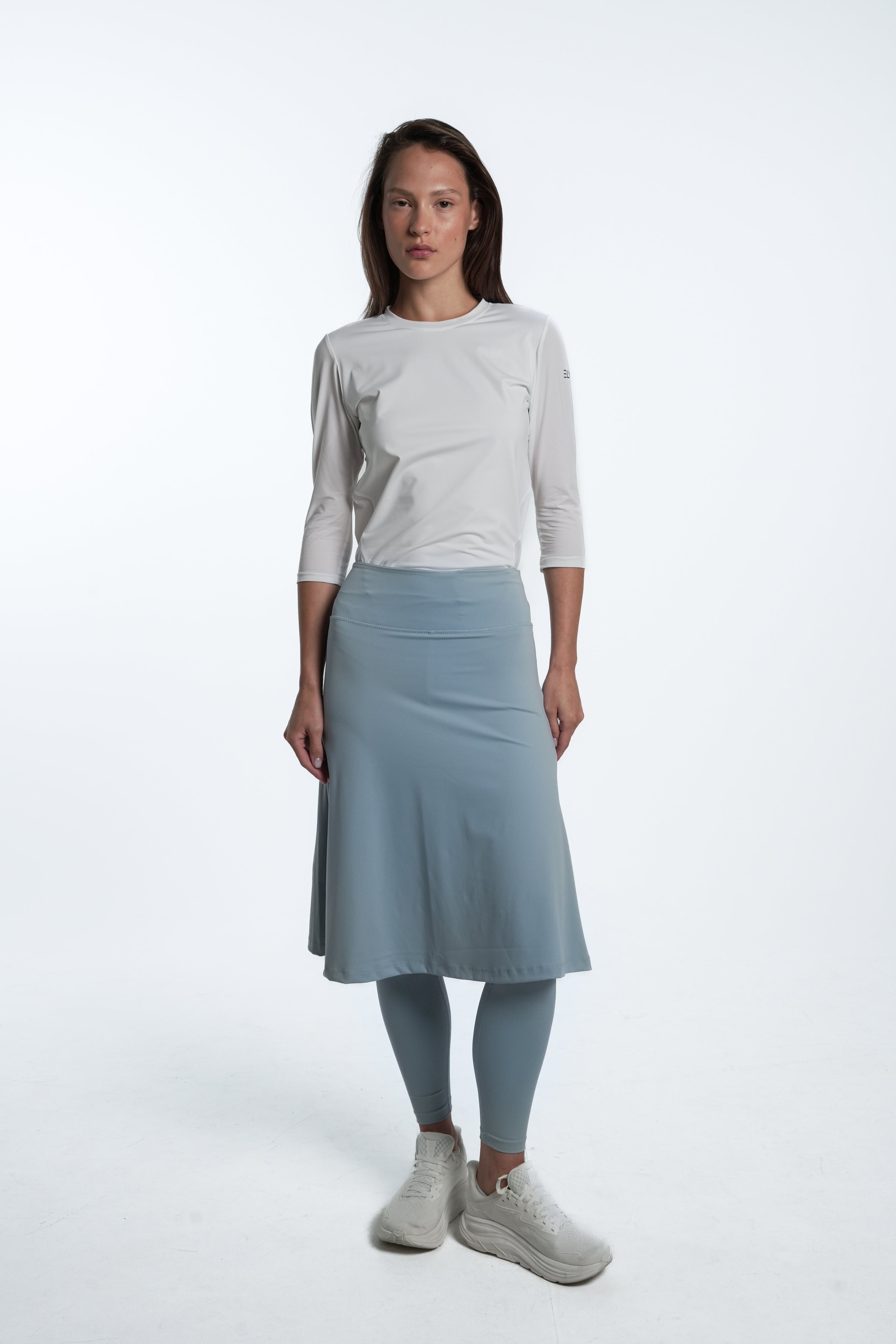 LUX Motion High-Waist Skirted Legging with Pockets - Below Knee