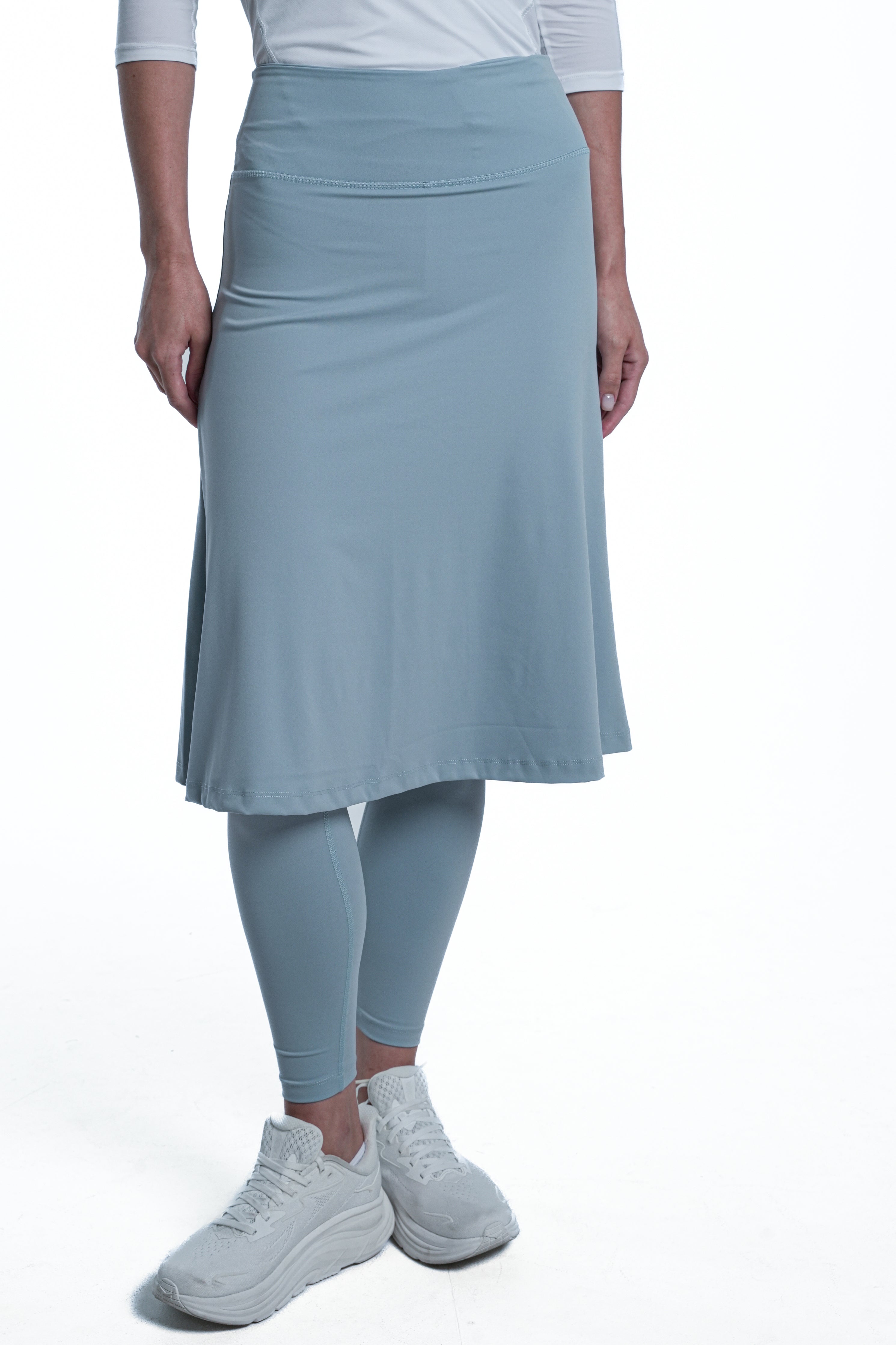 LUX Motion High-Waist Skirted Legging with Pockets - Below Knee