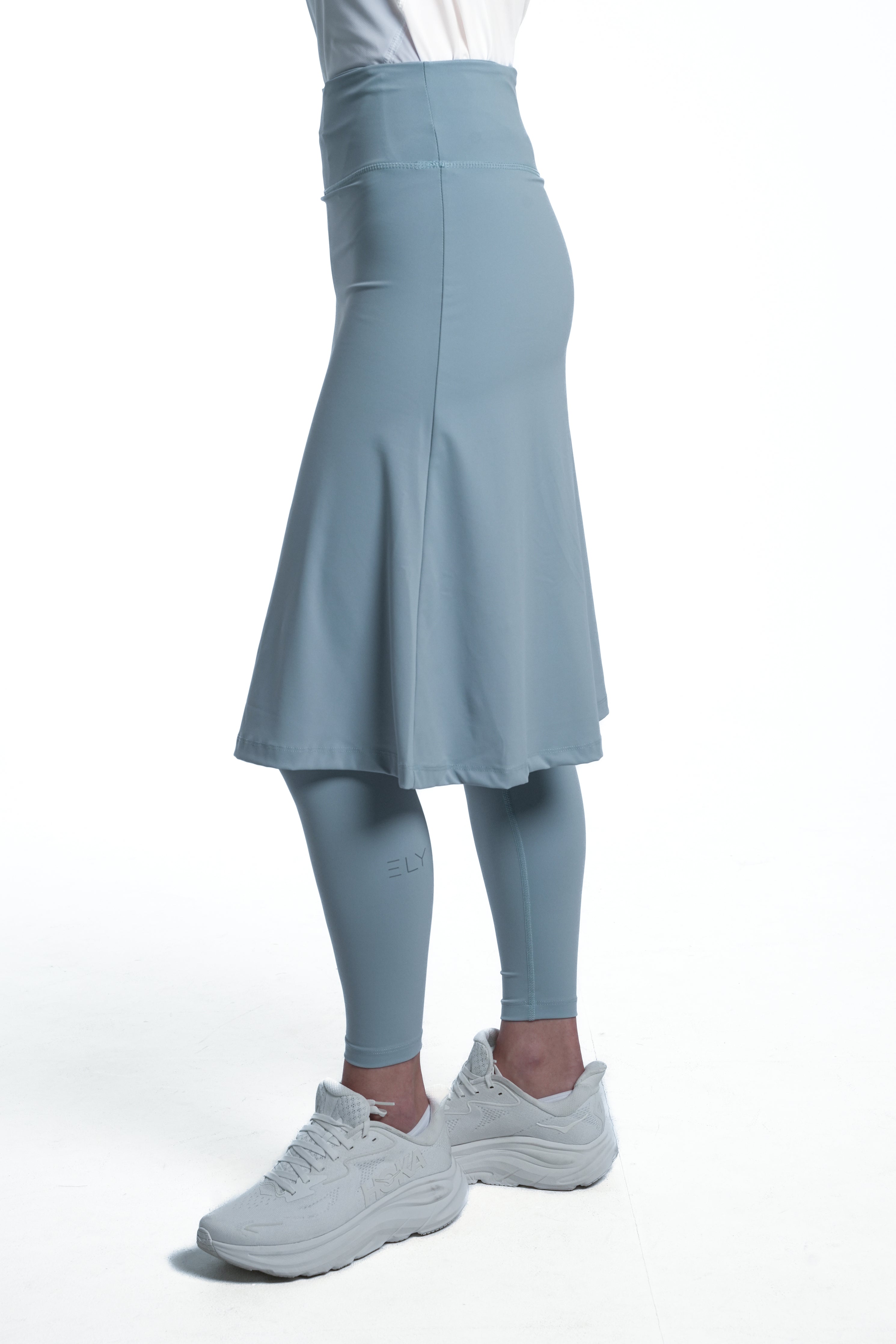 LUX Motion High-Waist Skirted Legging with Pockets - Below Knee