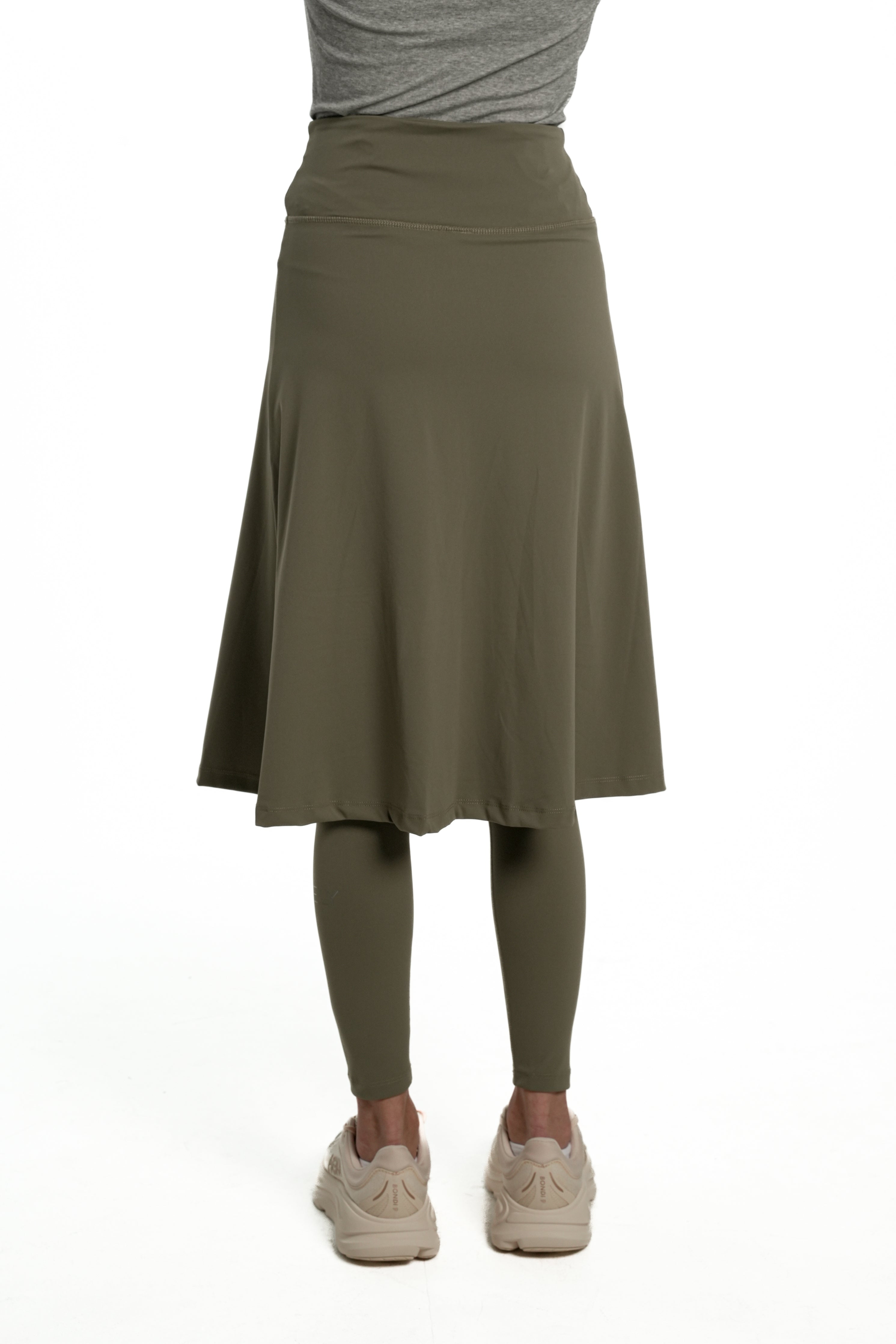 LUX Motion High-Waist Skirted Legging with Pockets - Below Knee