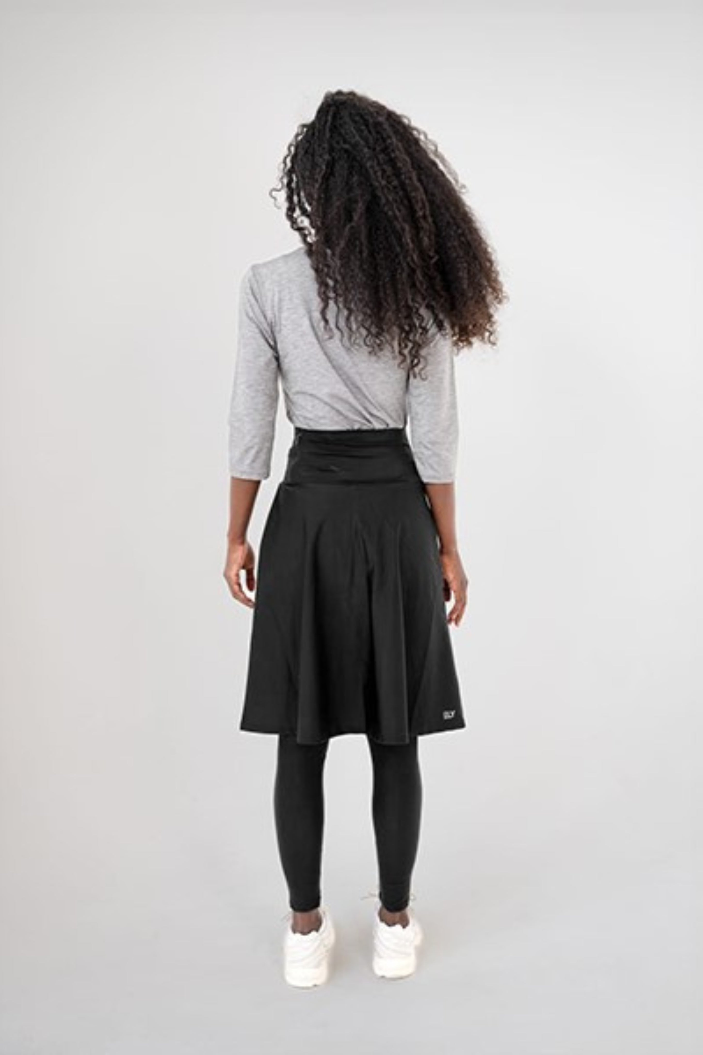 High-Waist Skirt Knee-Length Skirted Legging