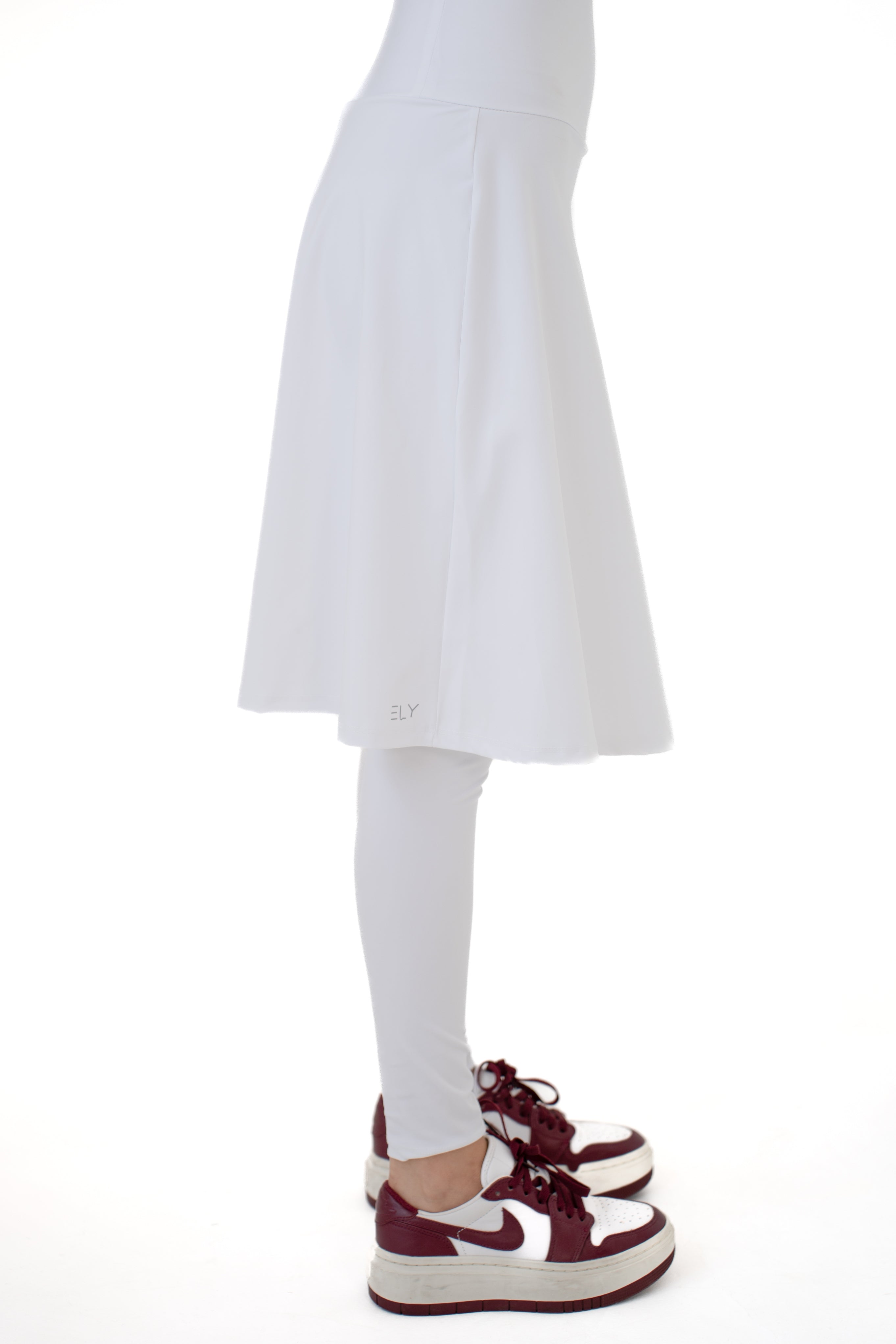High-Waist Skirt Knee-Length Skirted Legging