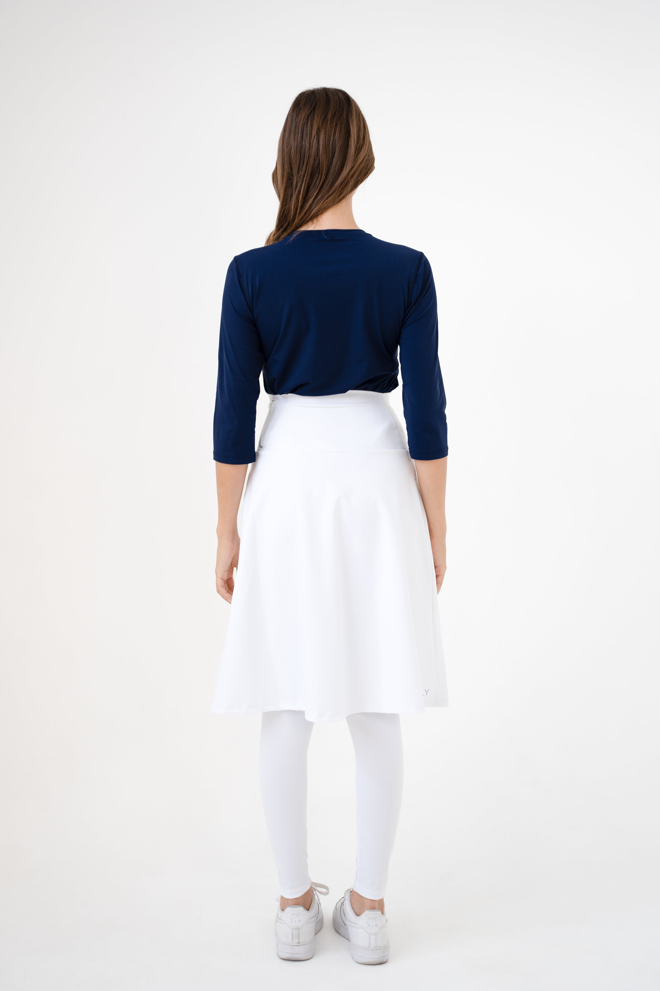 High-Waist Skirt Knee-Length Skirted Legging
